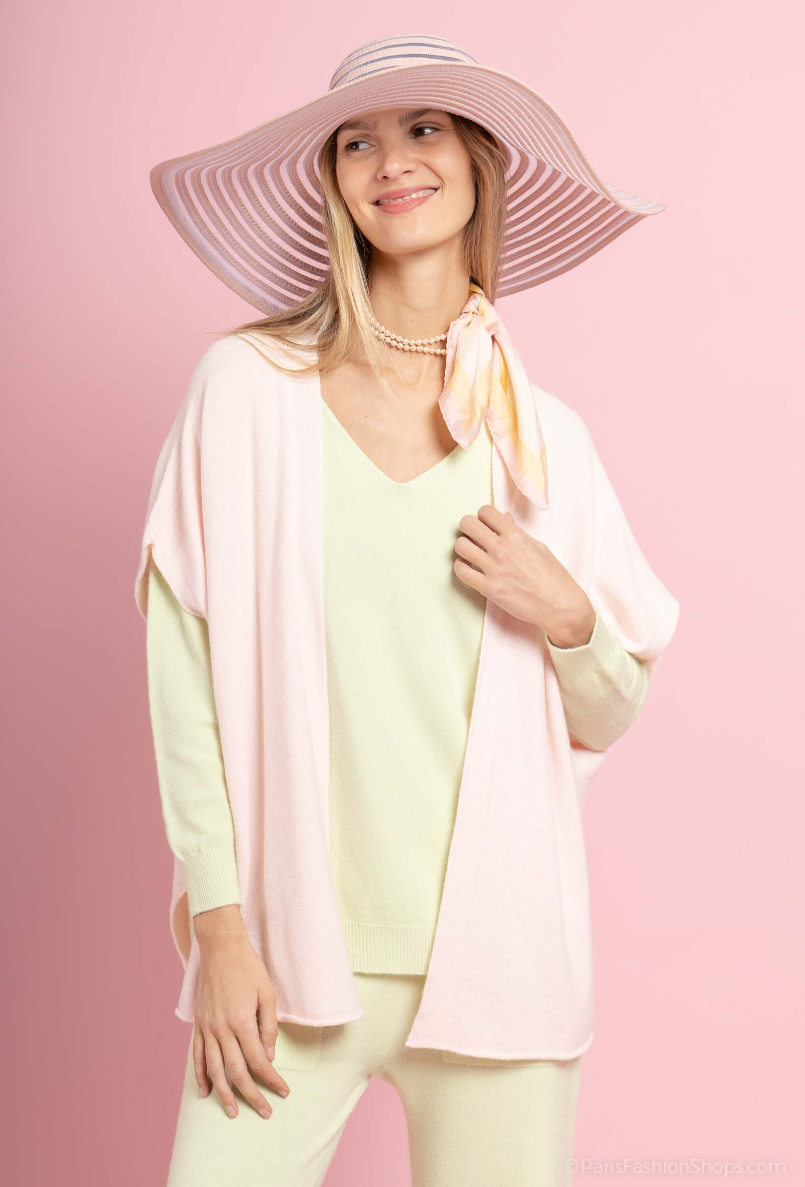 Großhändler Max & Enjoy (Vêtements) - Seamless ärmelloses Weste, an den Seiten geteilt, Kaschmir berühren