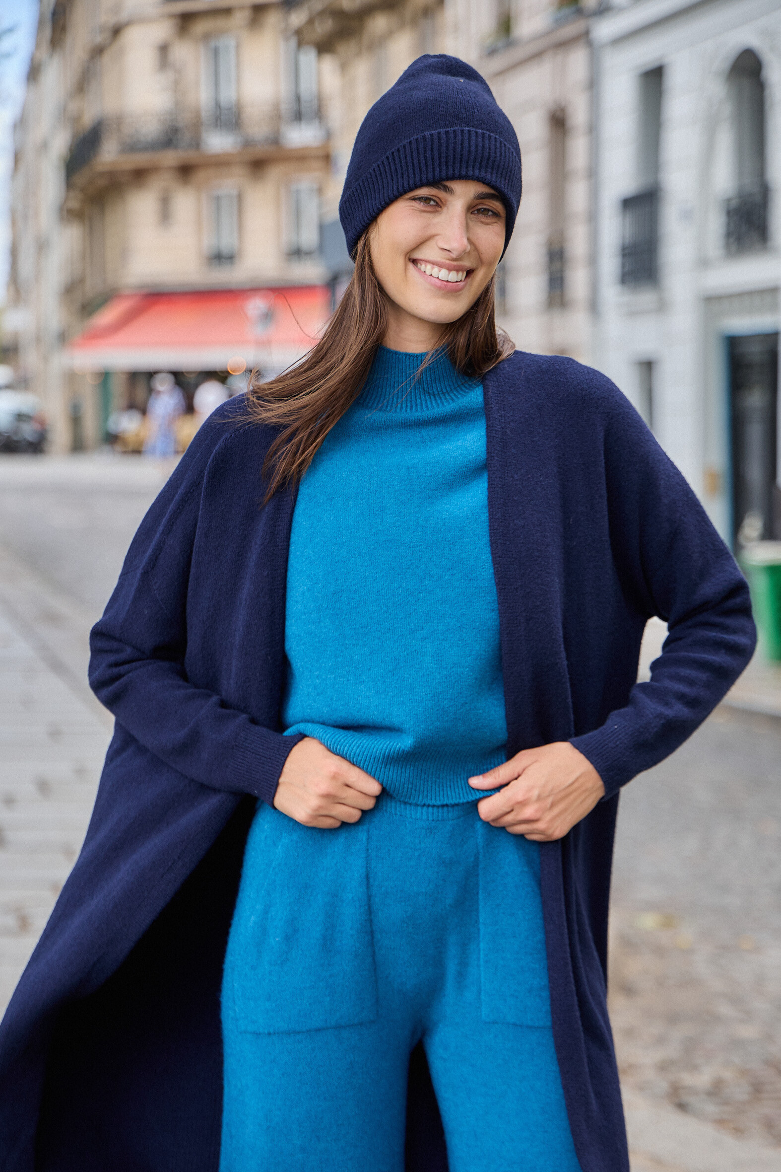 Grossiste Max & Enjoy (Vêtements) - Cardigan long en maille sans couture au toucher cachemire