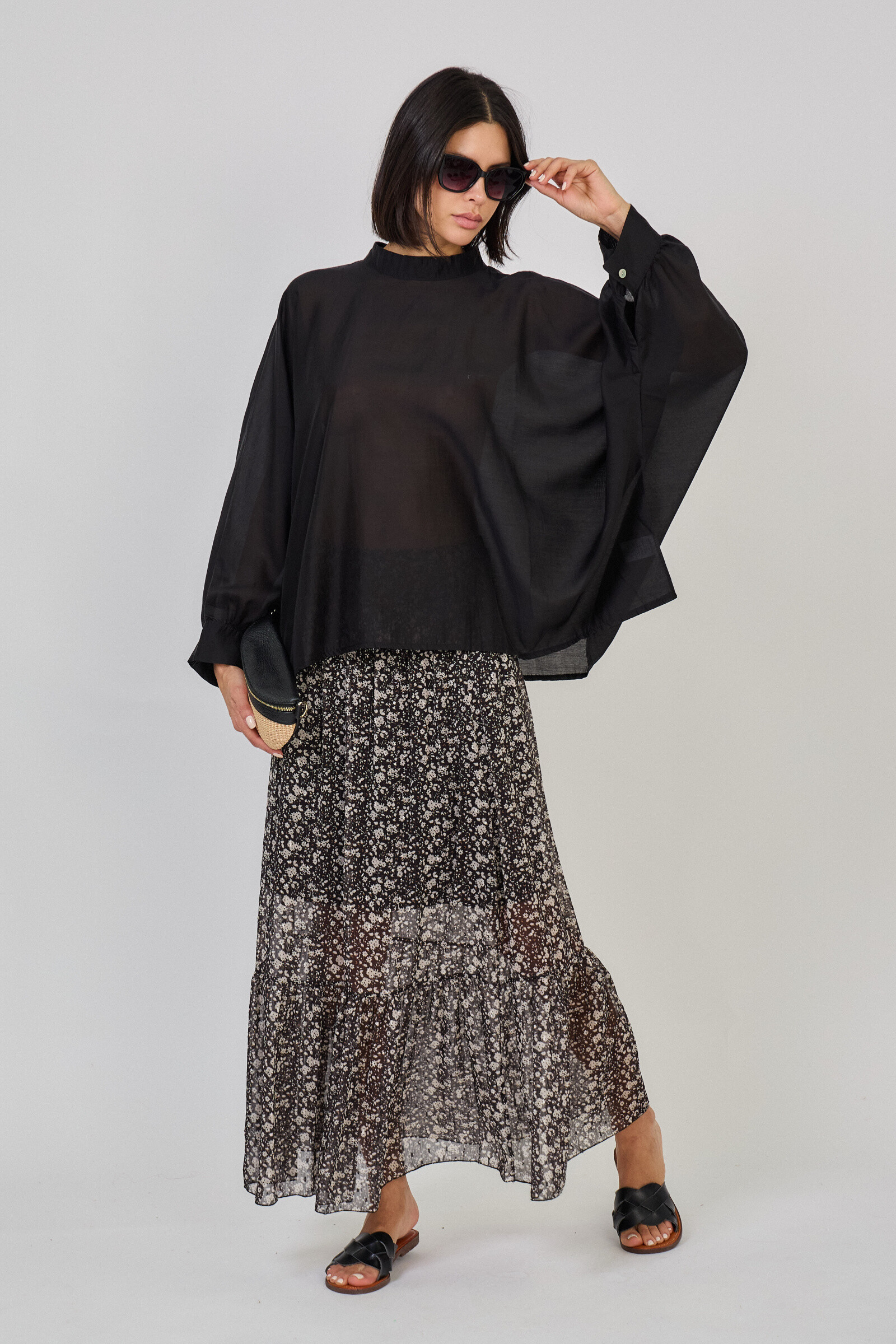 Grossiste Max & Enjoy (Vêtements) - Jupe longue "Motif floral Liberty"