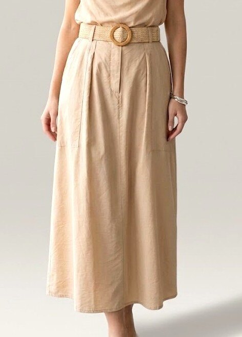 Wholesaler Max & Enjoy (Vêtements) - Flowy long skirt in a viscose and nylon blend