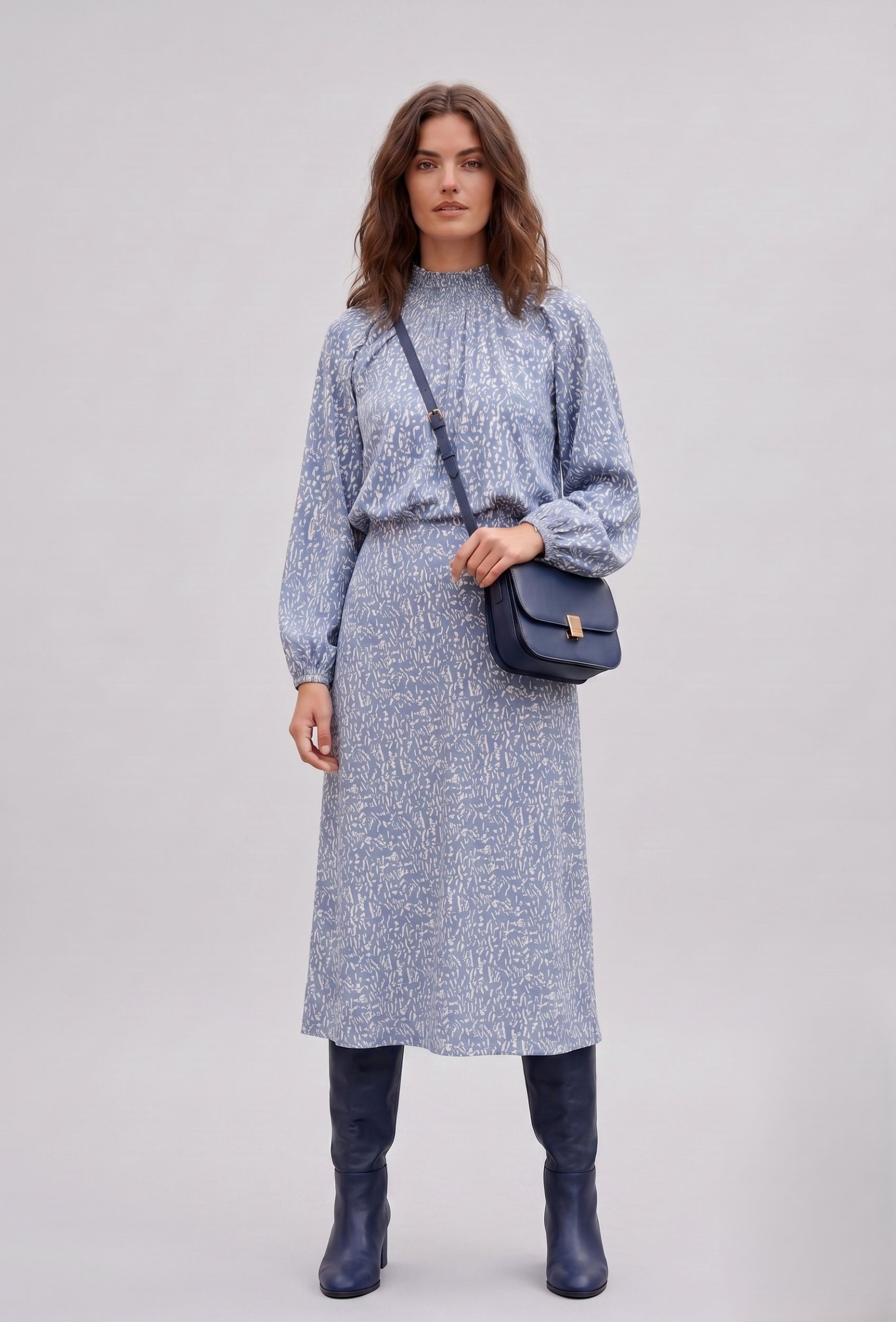 Großhändler Max & Enjoy (Vêtements) - Langer Rock mit GRAPHIC-Print und ausgestelltem Schnitt