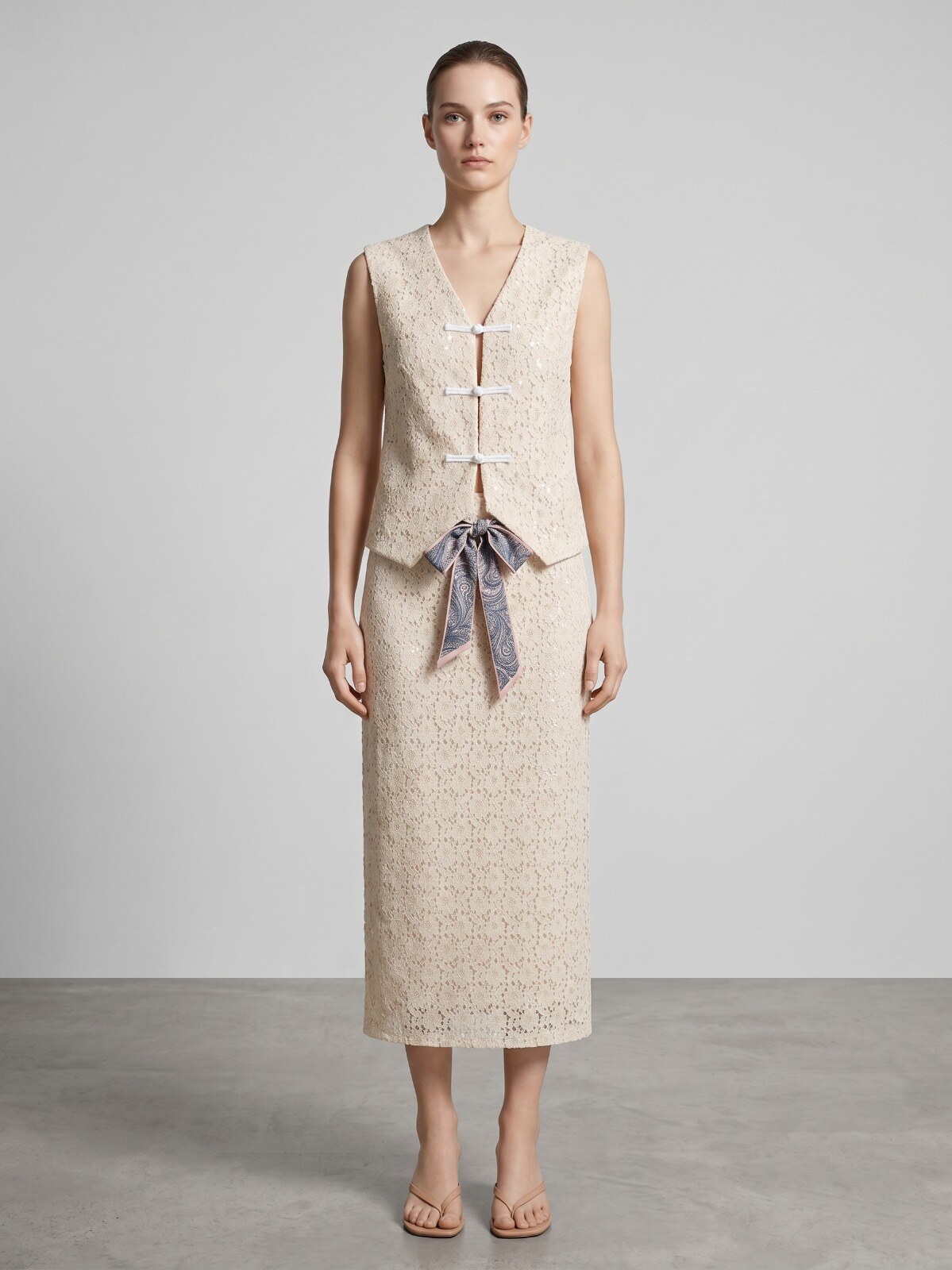 Wholesaler Max & Enjoy (Vêtements) - Long lace skirt – Timeless elegance & sleek silhouette