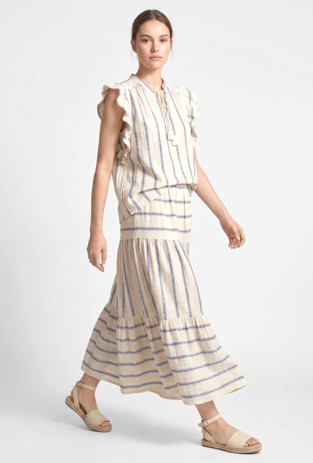 Grossiste Max & Enjoy (Vêtements) - Jupe BAYADÈRE Maxi à Volants