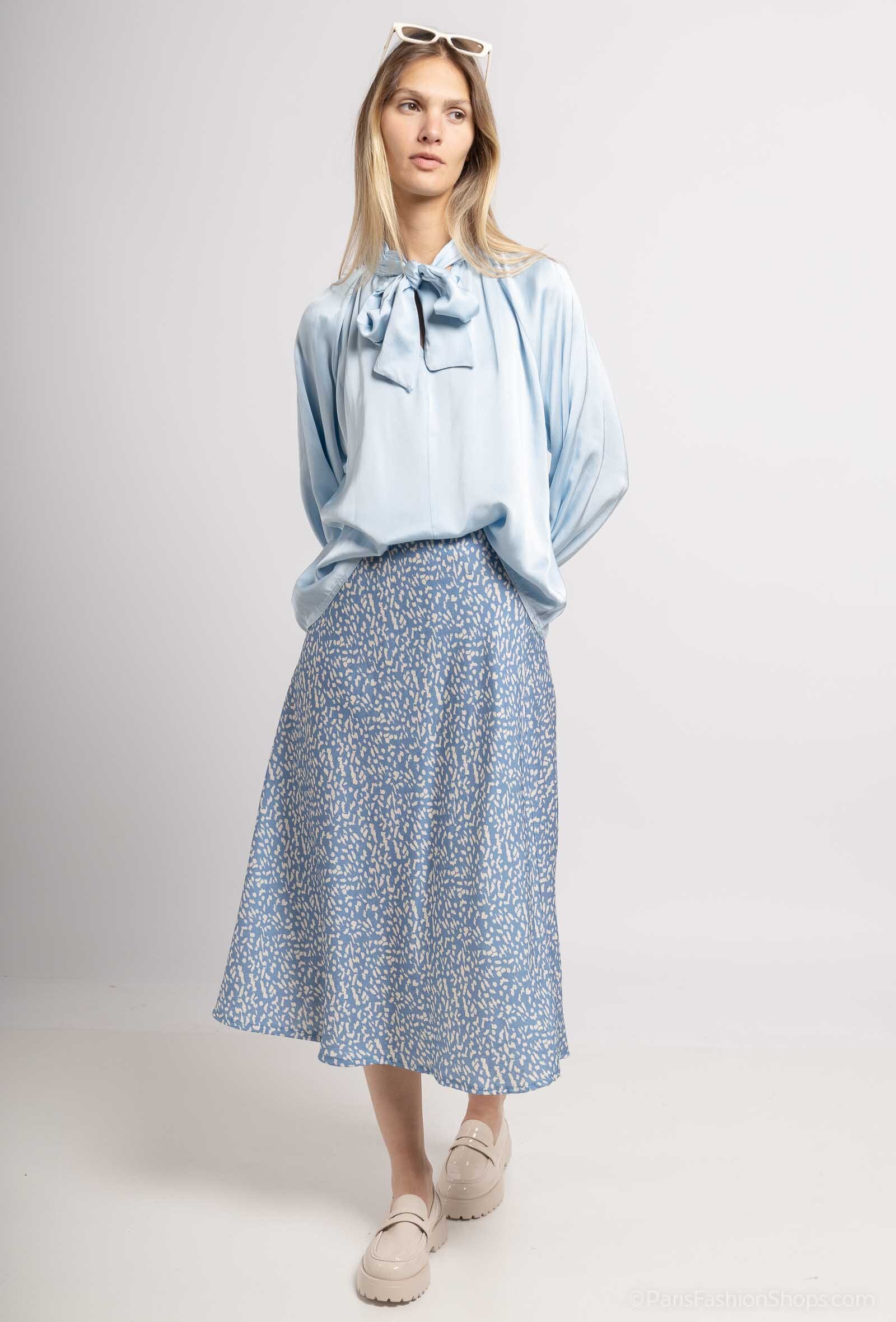 Mayorista Max & Enjoy (Vêtements) - Falda larga con estampado GRÁFICO acampanada
