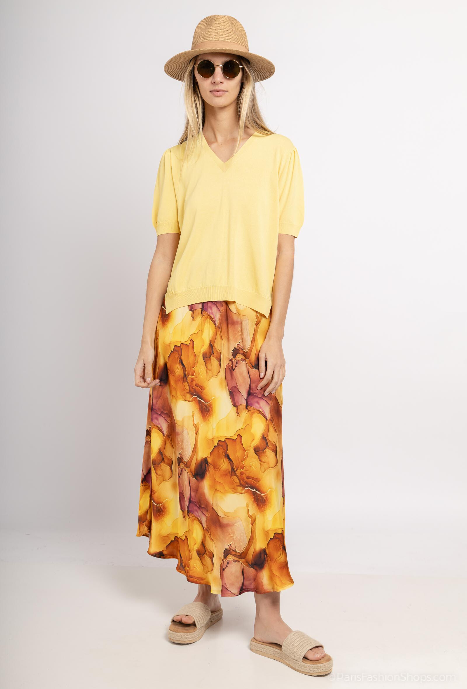 Grossiste Max & Enjoy (Vêtements) - Jupe longue motif "Tie and dye"