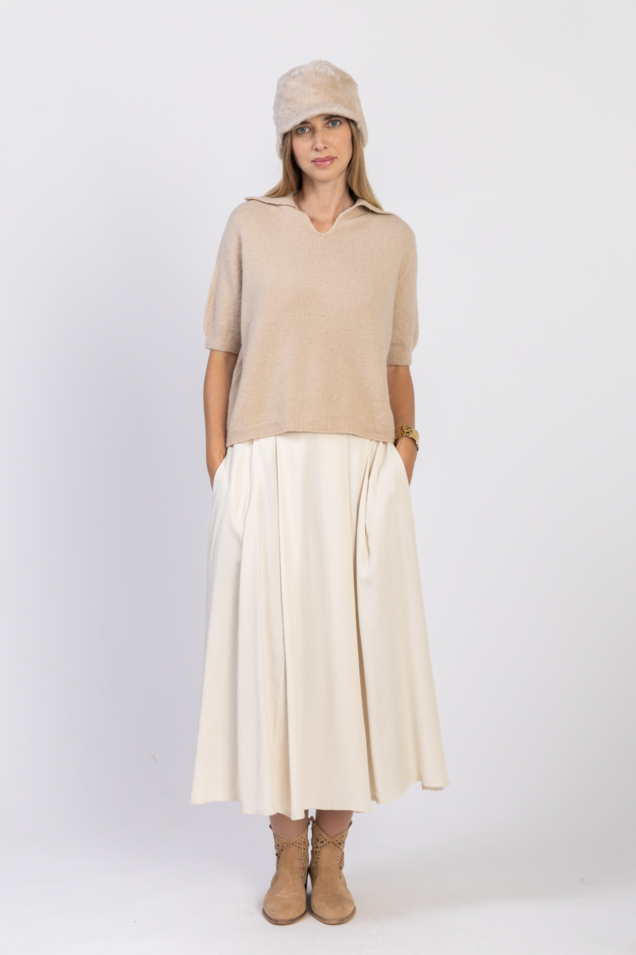 Wholesaler Max & Enjoy (Vêtements) - Flowy long skirt in 100% lyocell