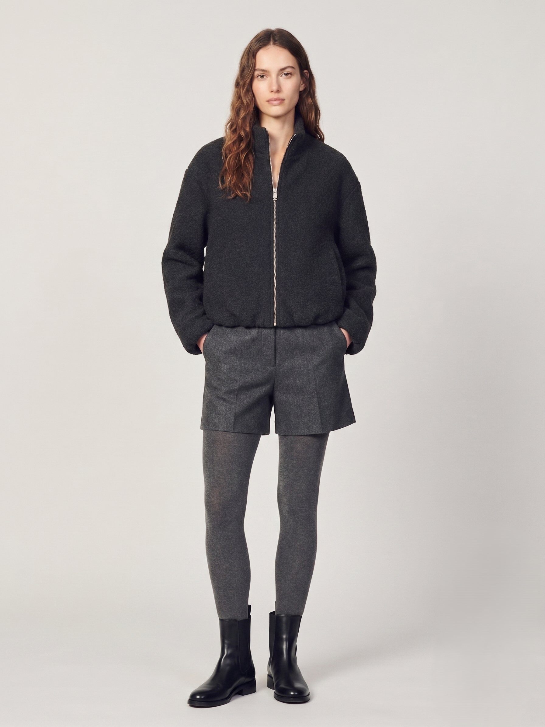 Grossiste Max & Enjoy (Vêtements) - Blouson en imitation laine bouclée