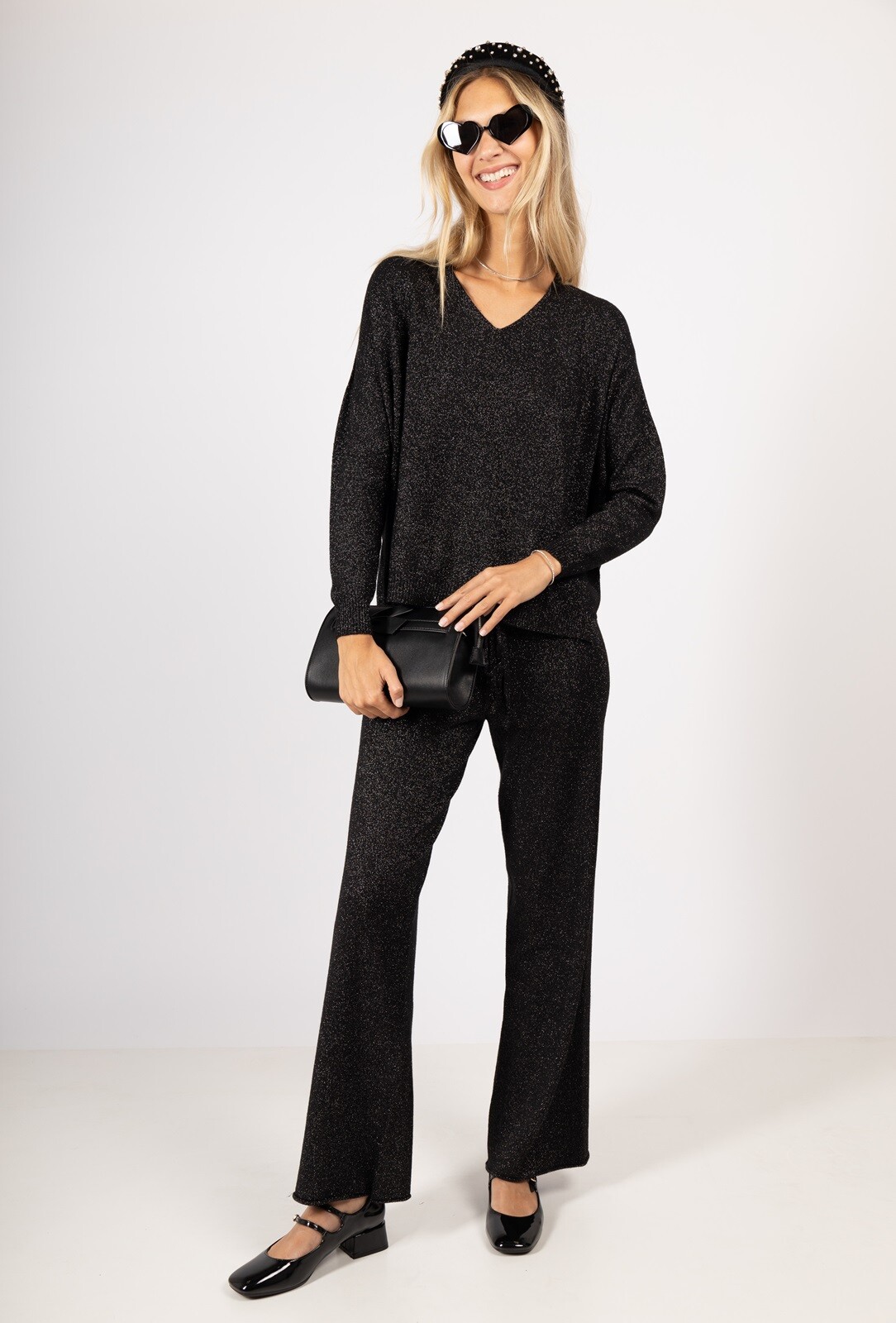 Mayorista Max & Enjoy (Vêtements) - Pantalón ancho de lurex sin costuras