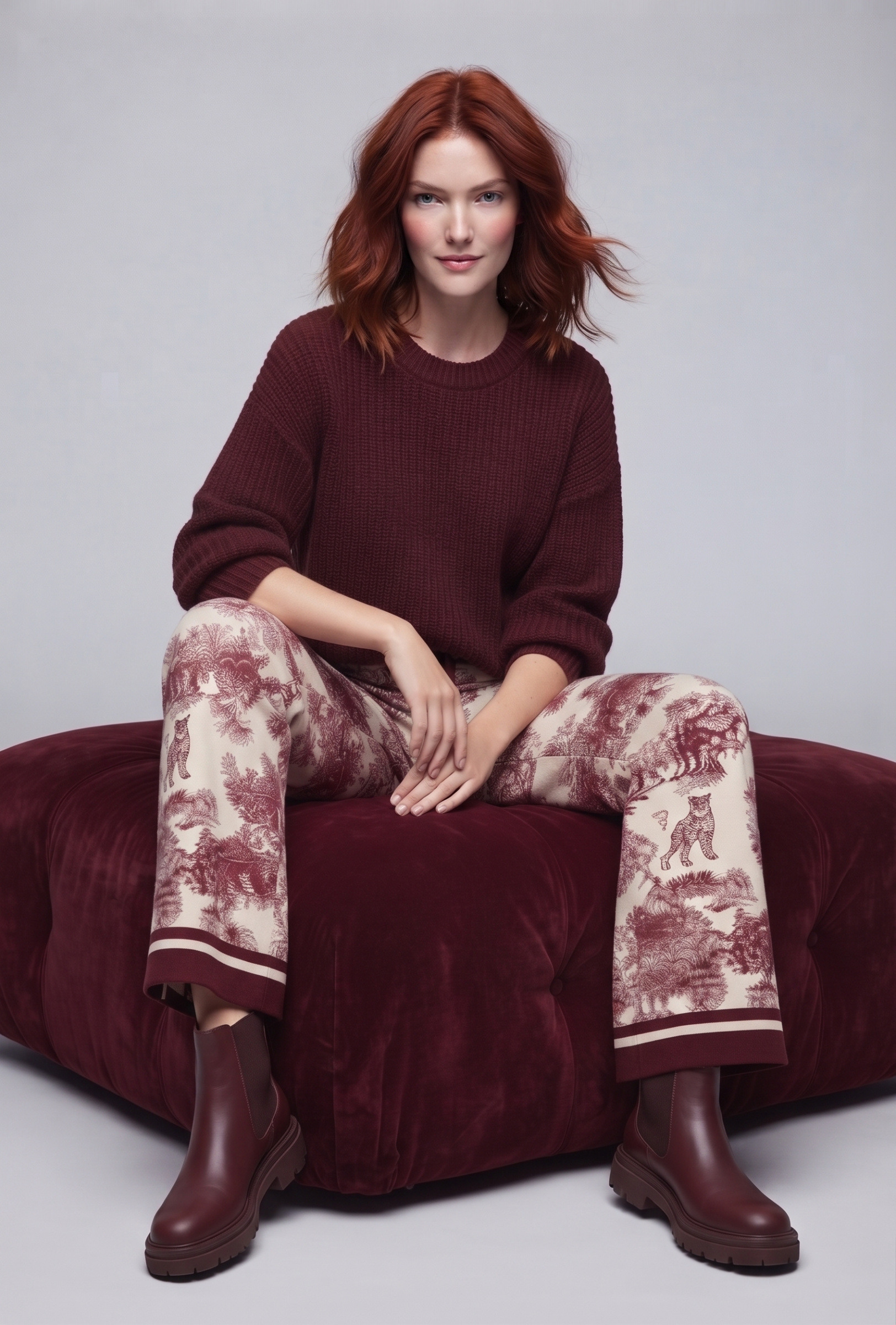 Grossiste Max & Enjoy (Vêtements) - Pantalon large tissé à motifs JUNGLE