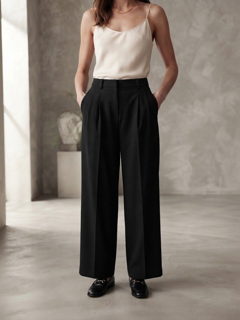 Mayorista Max & Enjoy (Vêtements) - Pantalón ancho con pliegues