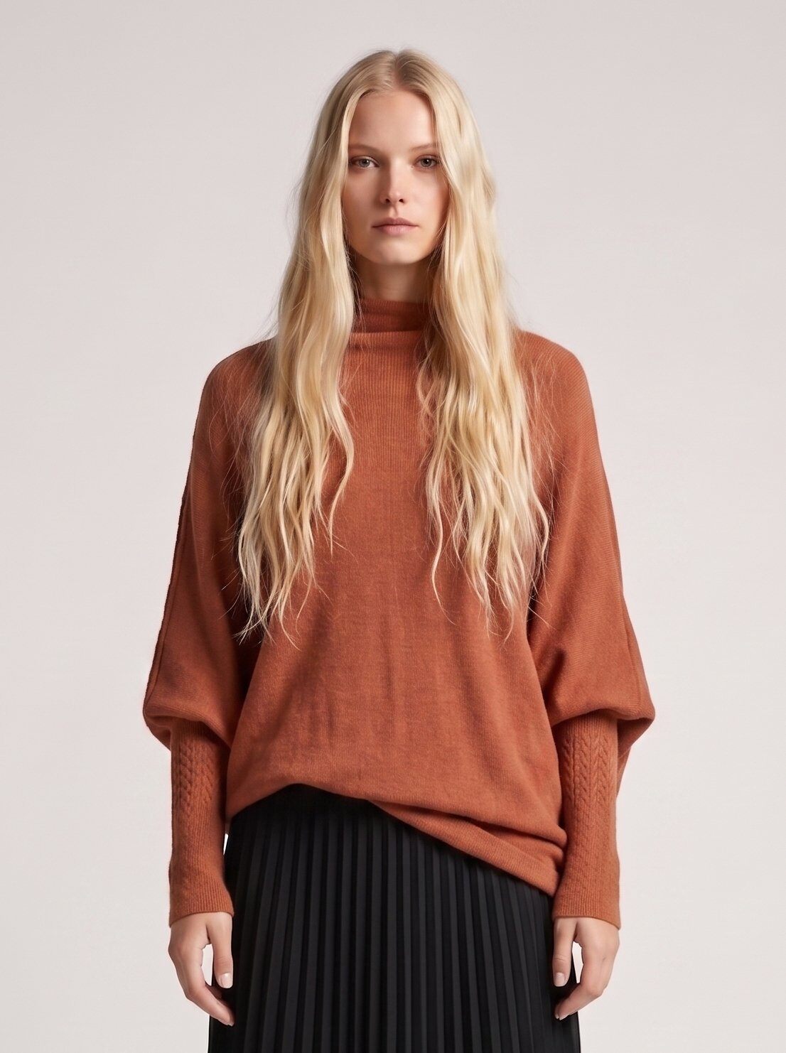 Grossiste Max & Enjoy (Vêtements) - Pull asymétrique en maille ultra doux sans couture