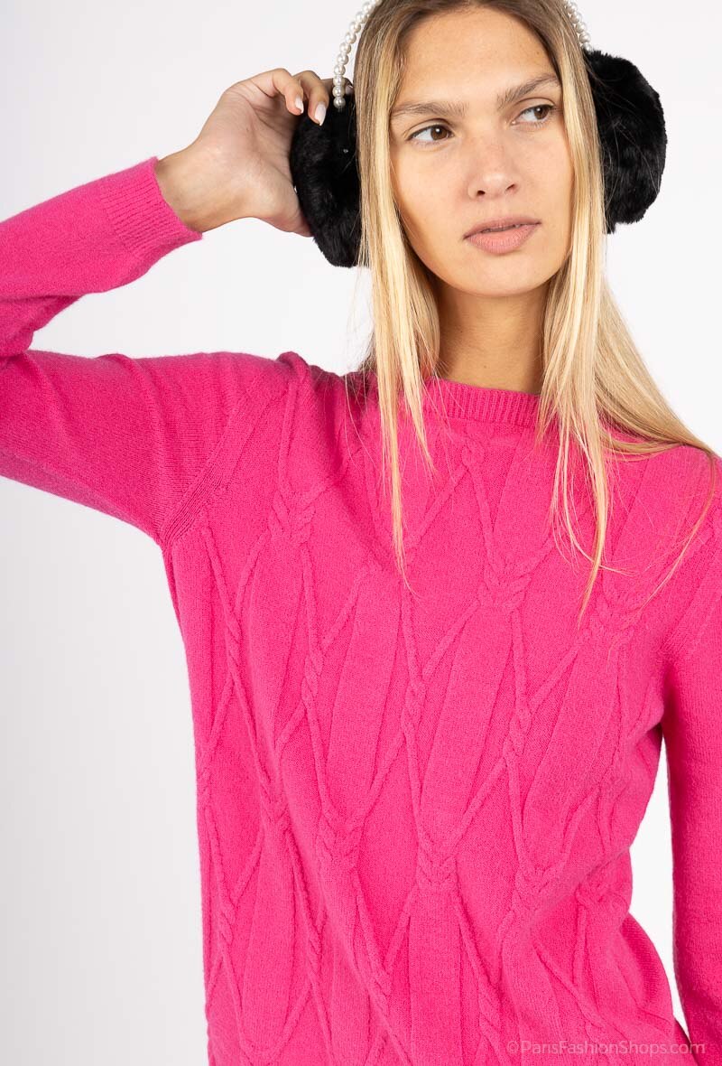 Wholesaler Max & Enjoy (Vêtements) - Seamless crew neck sweater, long sleeves with a cashmere touch
