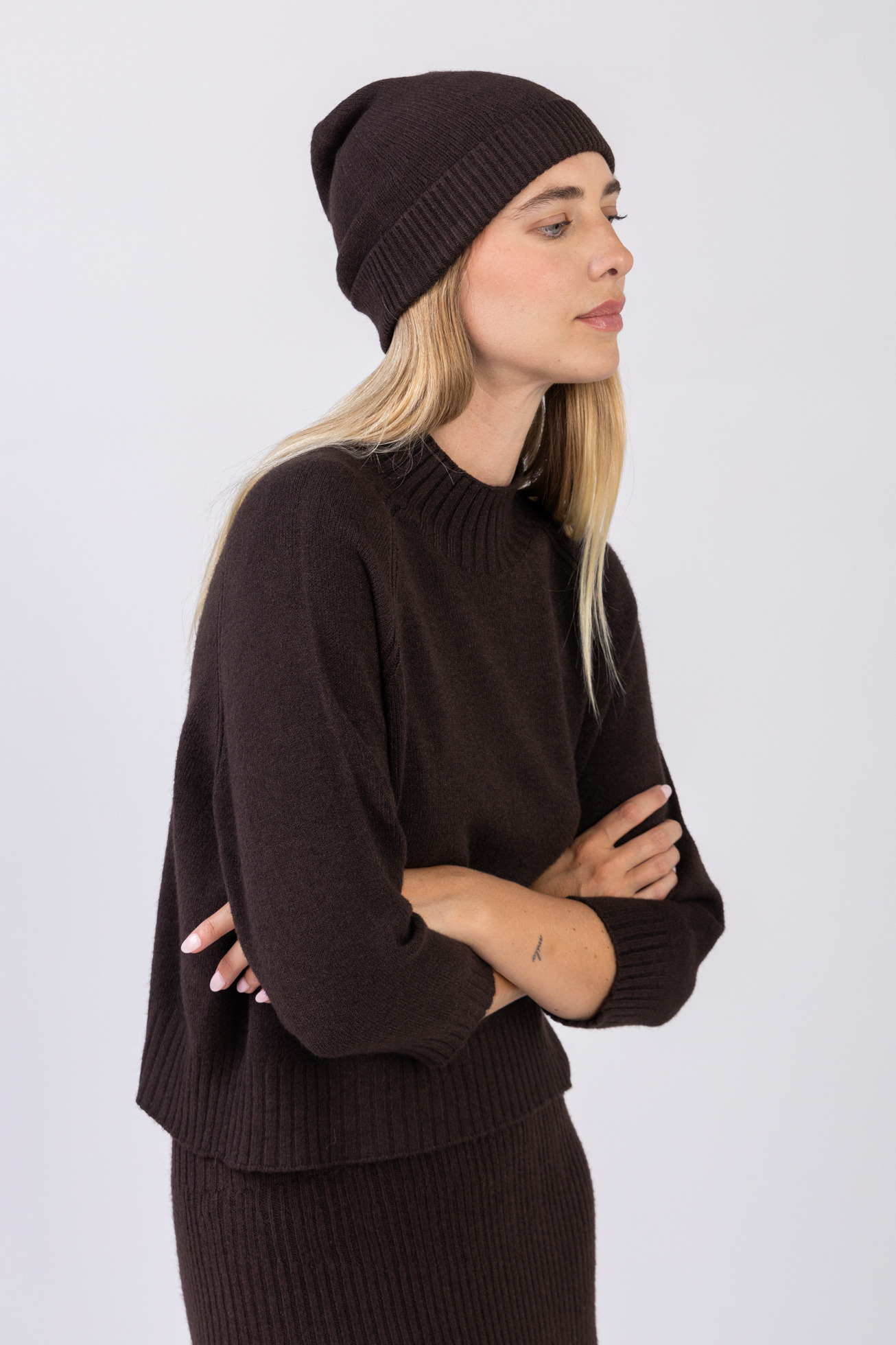 Wholesaler Max & Enjoy (Vêtements) - Seamless cropped turtleneck sweater with a cashmere feel