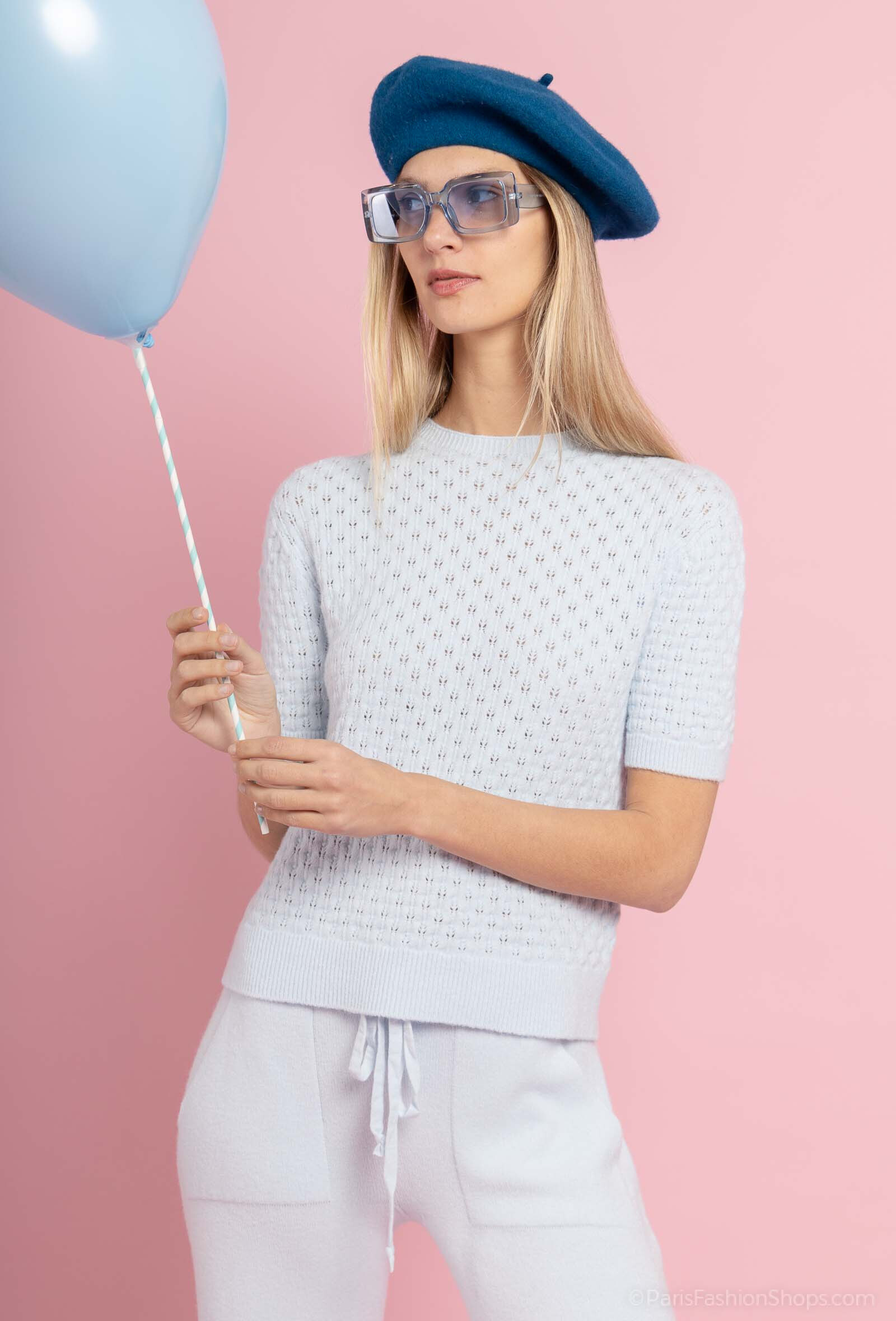 Grossiste Max & Enjoy (Vêtements) - Pull col rond effet crocher sans couture