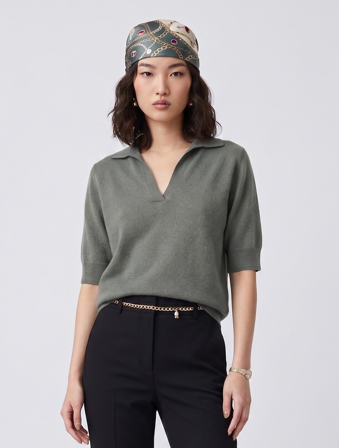 Grossiste Max & Enjoy (Vêtements) - Pull col polo sans couture
