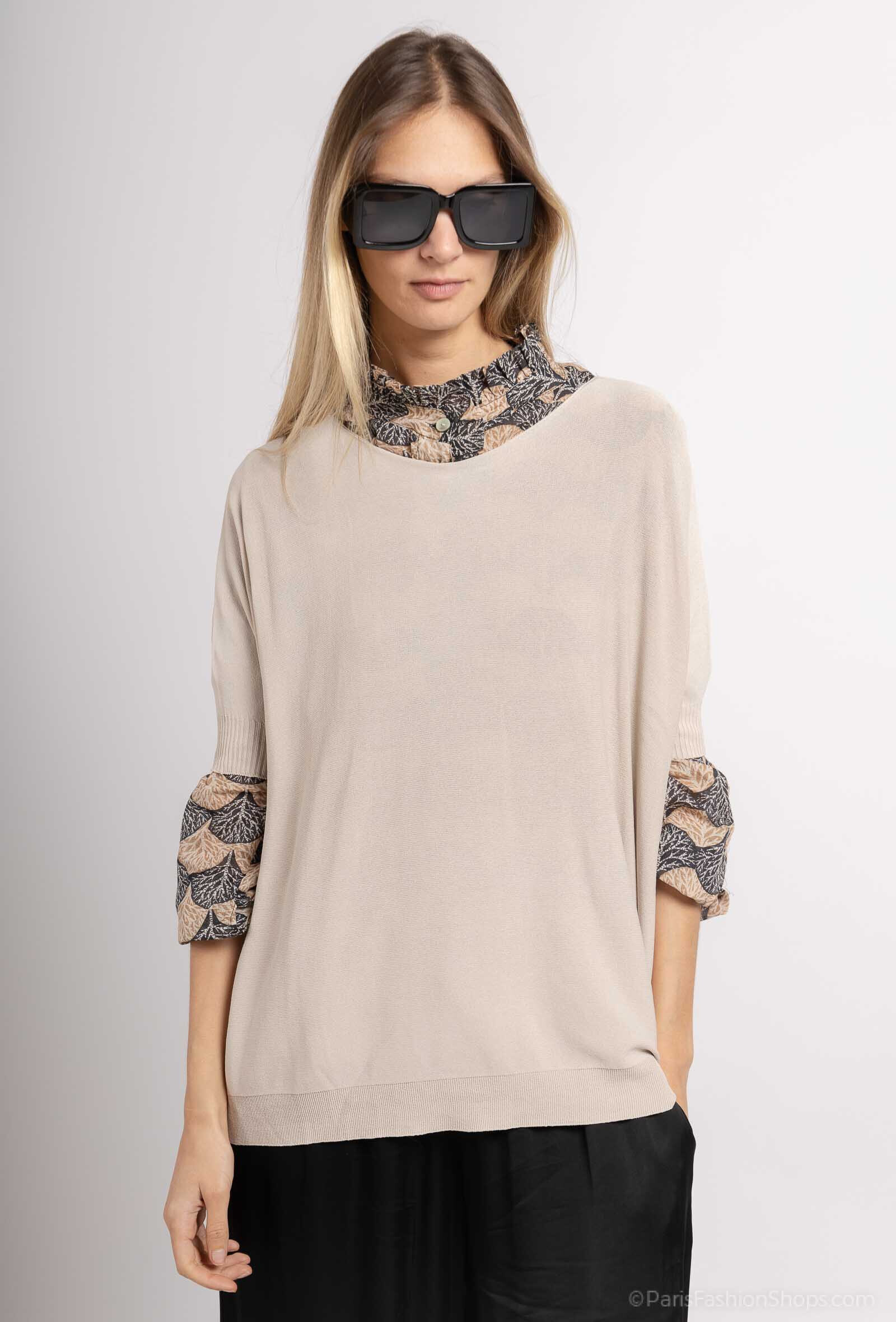 Grossista Max & Enjoy (Vêtements) - Sudore e pregiudizio oversize senza fluido, collo rotondo, maniche lunghe