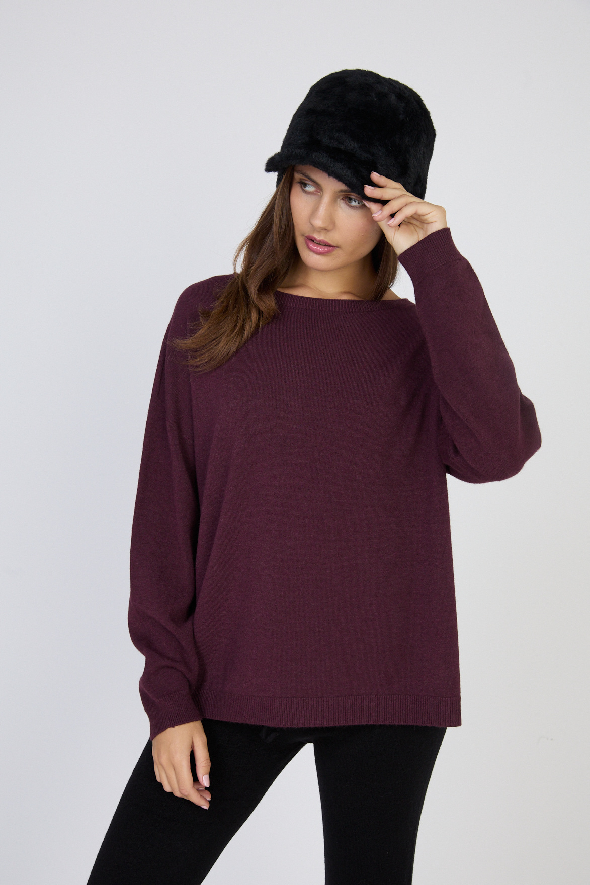 Grossiste Max & Enjoy (Vêtements) - Pull col rond oversize sans couture