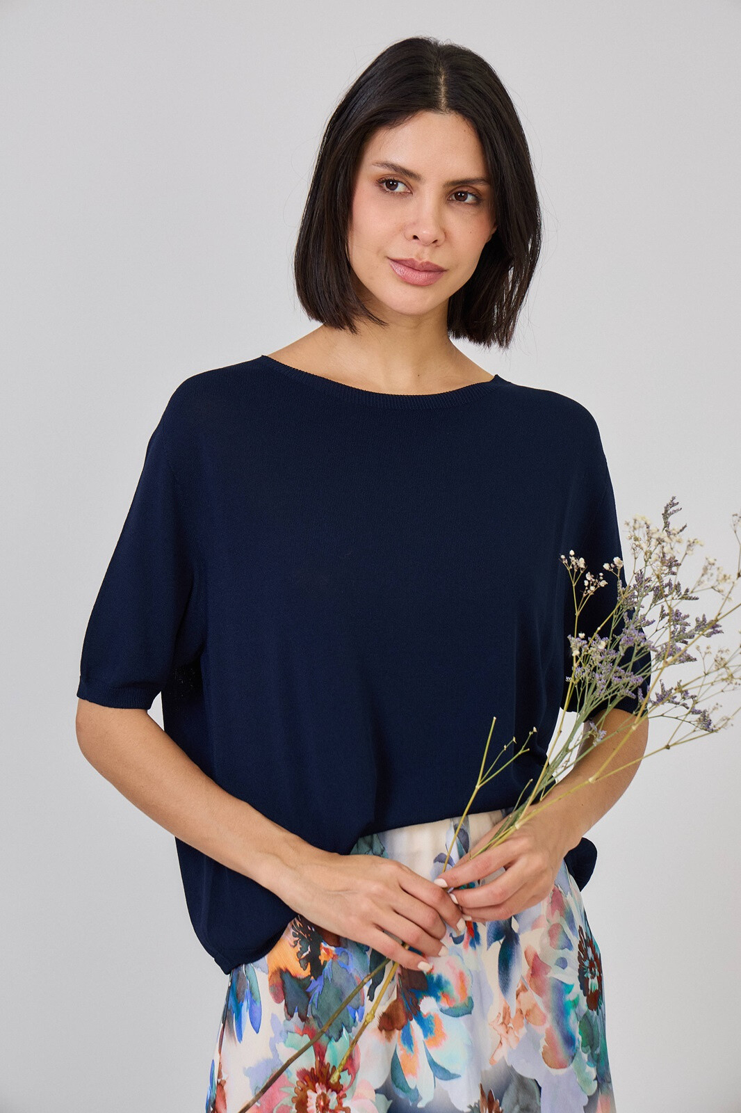 Grossista Max & Enjoy (Vêtements) - Maglione girocollo senza cuciture in maglia fredda