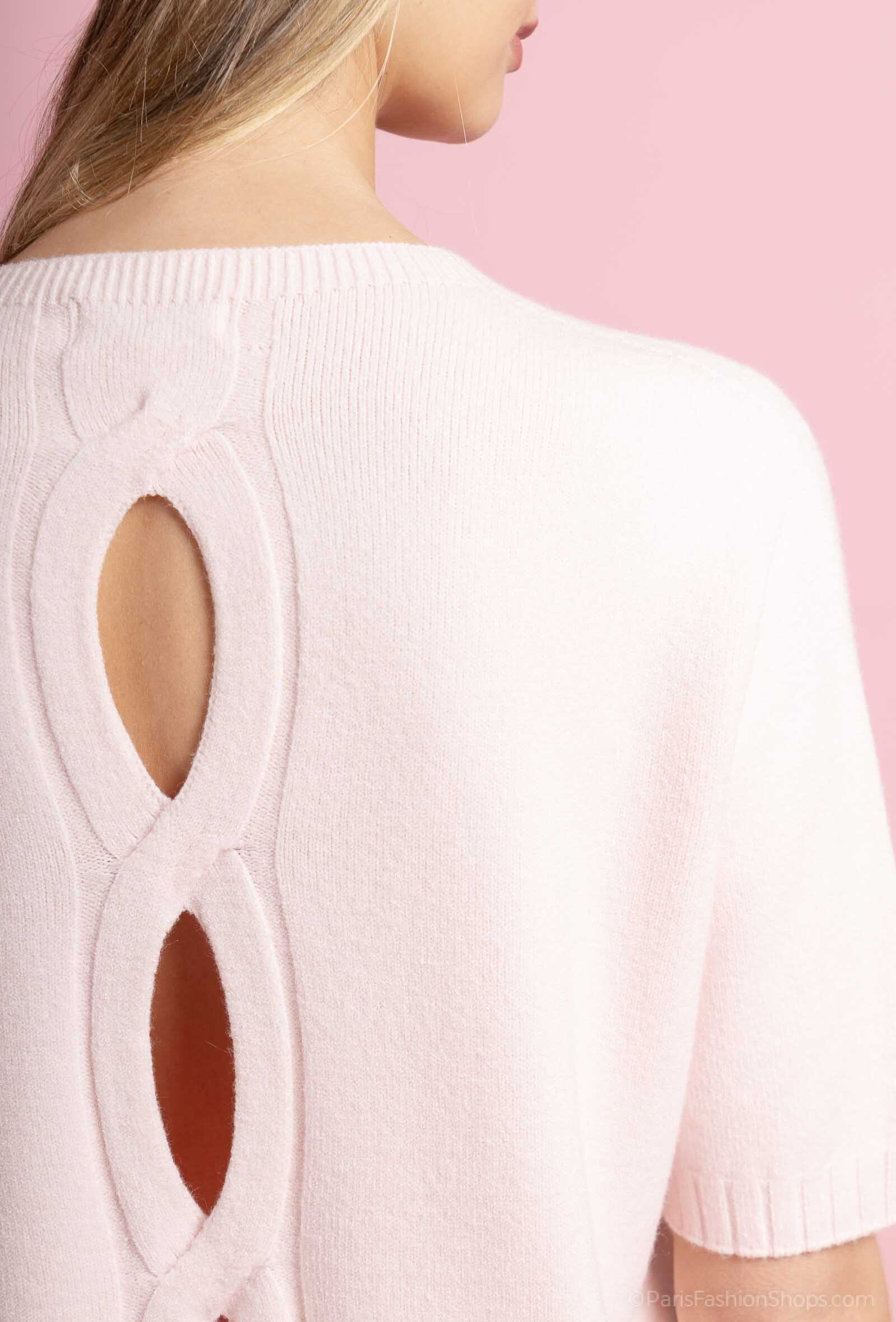 Großhändler Max & Enjoy (Vêtements) - Eröffnete verdrehte Pullover auf dem Rücken, berühren Sie Kaschmir