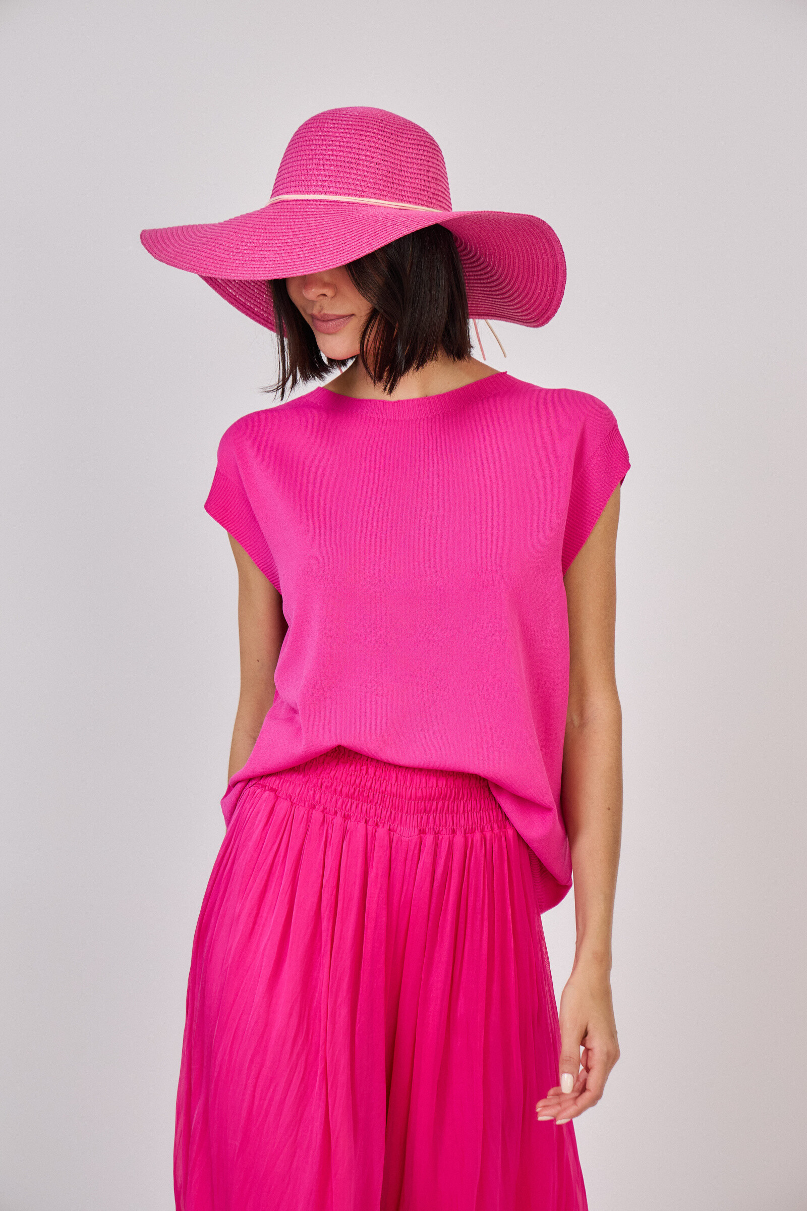 Grossista Max & Enjoy (Vêtements) - Tidallet Round Round Neck in mesh freddo senza cucitura