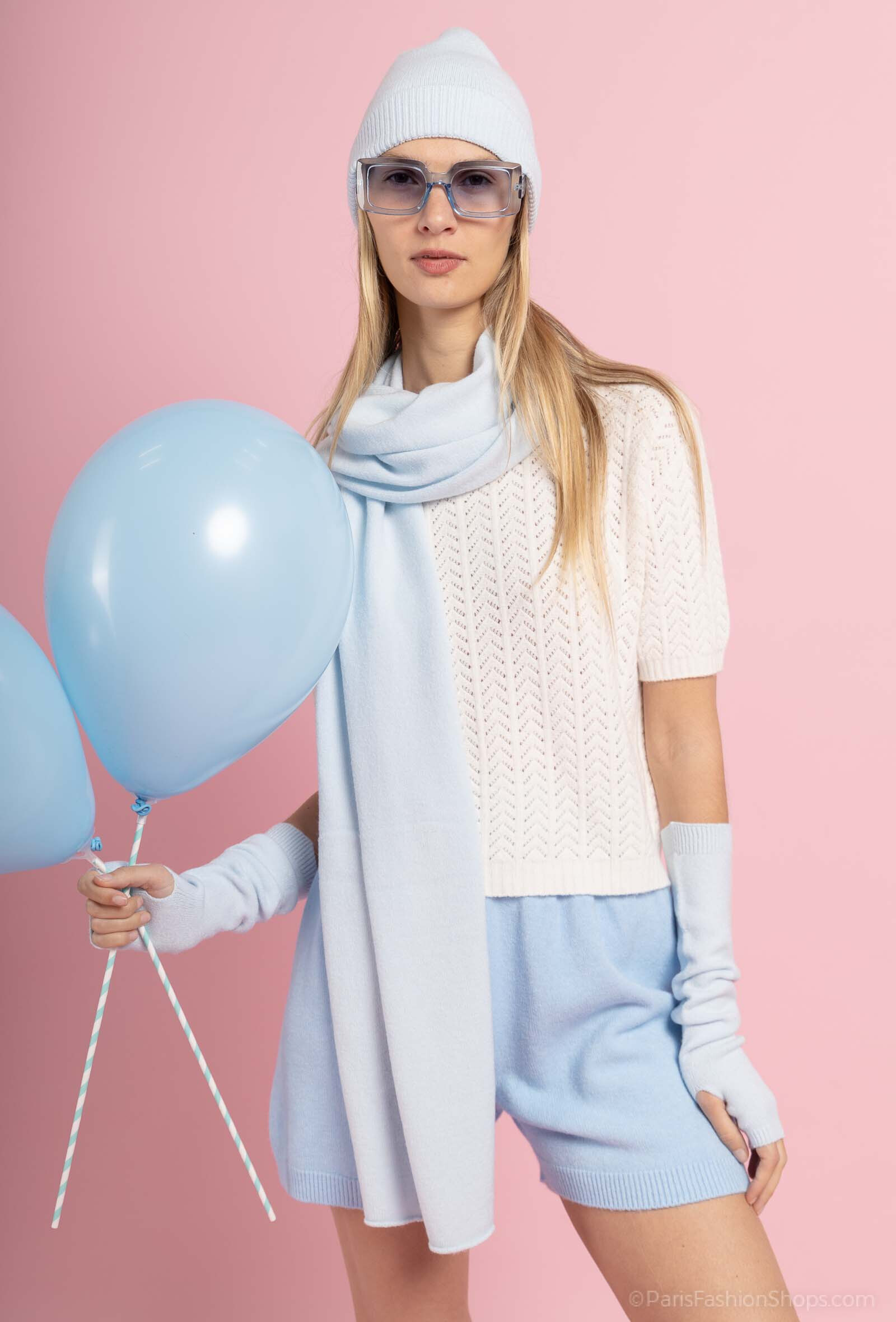 Mayorista Max & Enjoy (Vêtements) - Suéter de efecto de gancho sureño, mangas cortas, toque de Cachemira