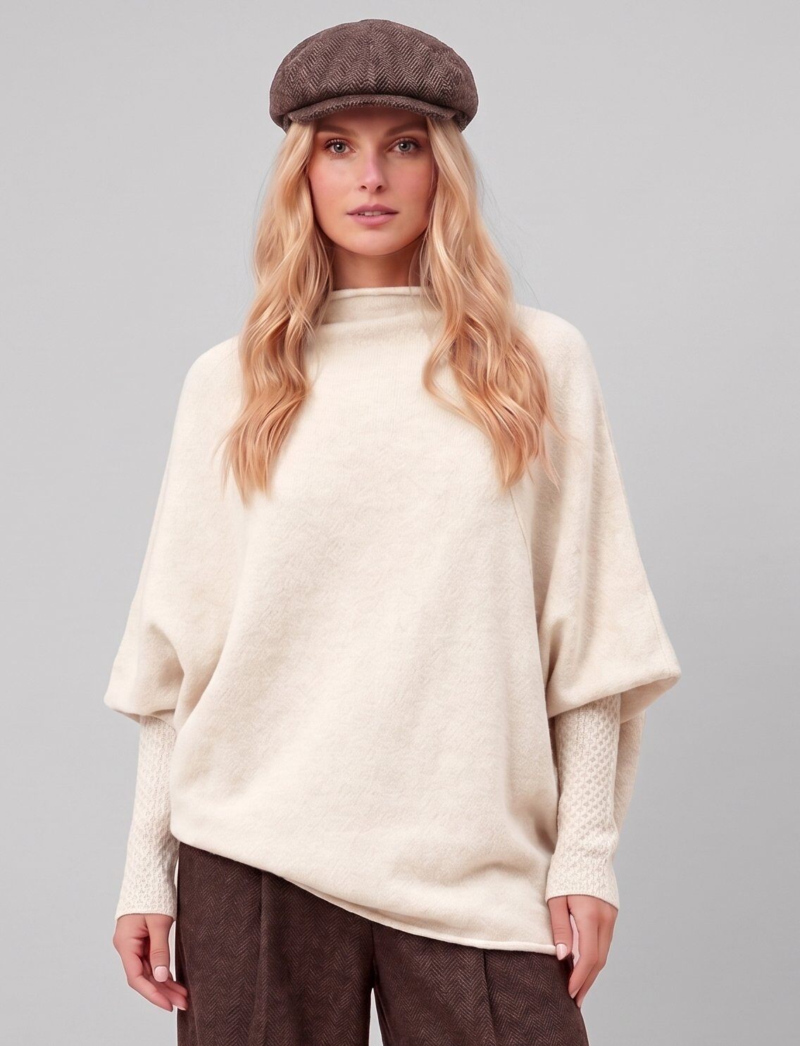Grossiste Max & Enjoy (Vêtements) - Pull asymétrique en maille ultra doux sans couture