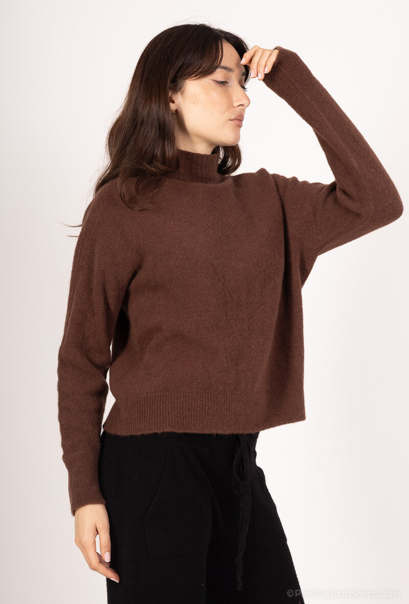 Großhändler Max & Enjoy (Vêtements) - Nahtloser Rollkragenpullover mit gemischtem Baby-Alpaka