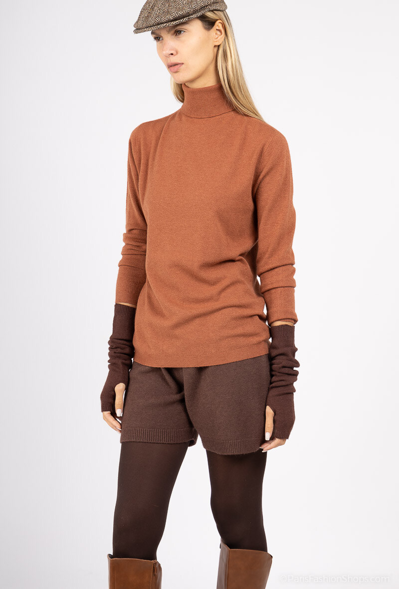 Grossista Max & Enjoy (Vêtements) - Maglione dolcevita ultra sottile senza cuciture, tocco cashmere