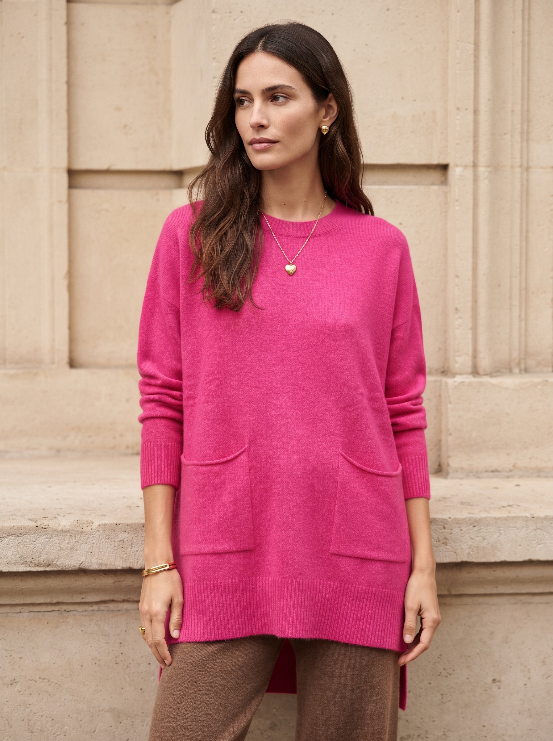 Mayorista Max & Enjoy (Vêtements) - Suéter largo oversize sin costuras