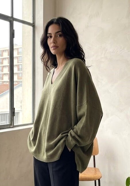 Grossiste Max & Enjoy (Vêtements) - Pull oversize en maille ultrafine sans couture au toucher cachemire