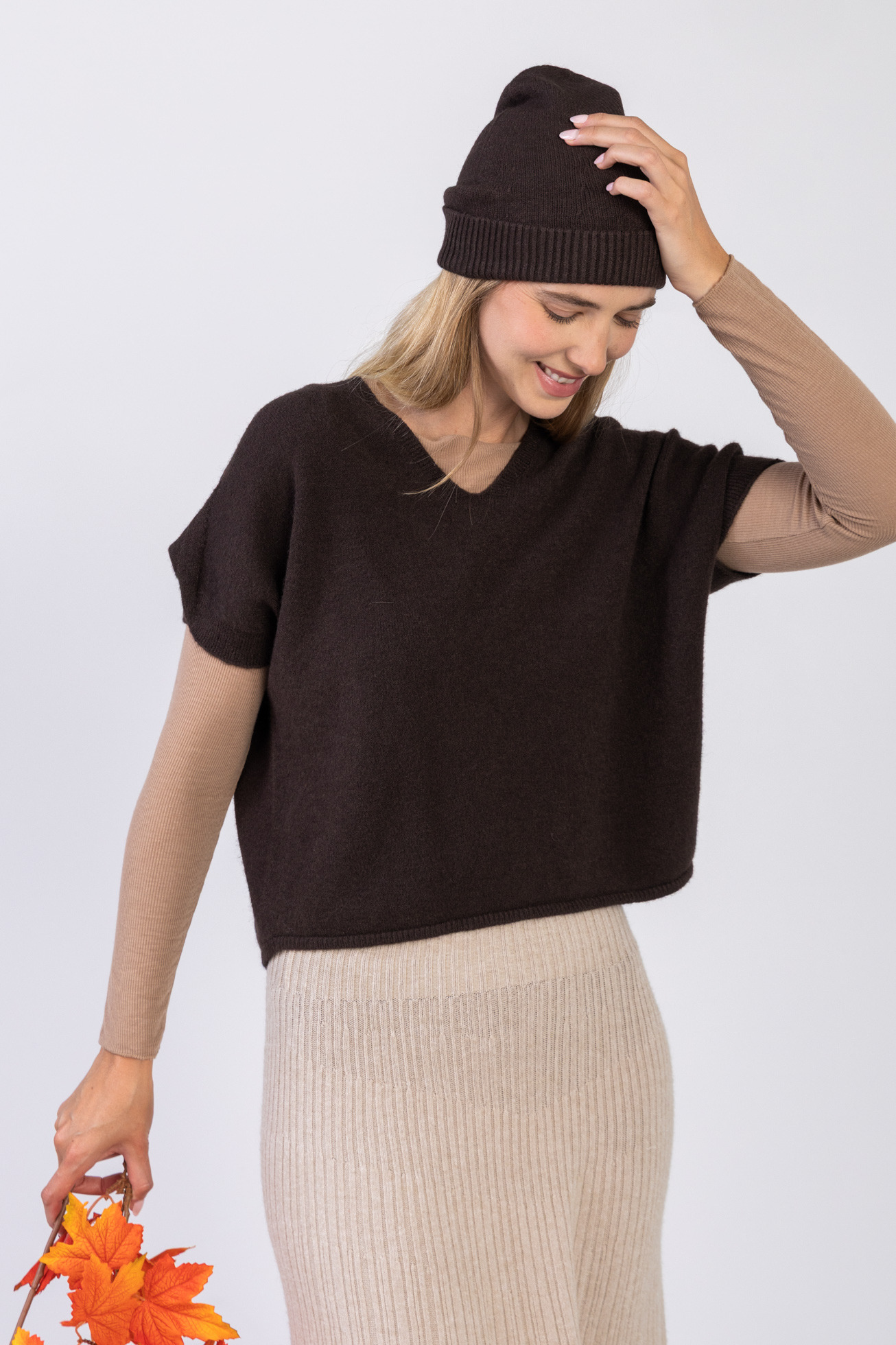 Mayorista Max & Enjoy (Vêtements) - JERSEY DE PUNTO SIN COSTURAS CON TOQUE DE CACHEMIRA
