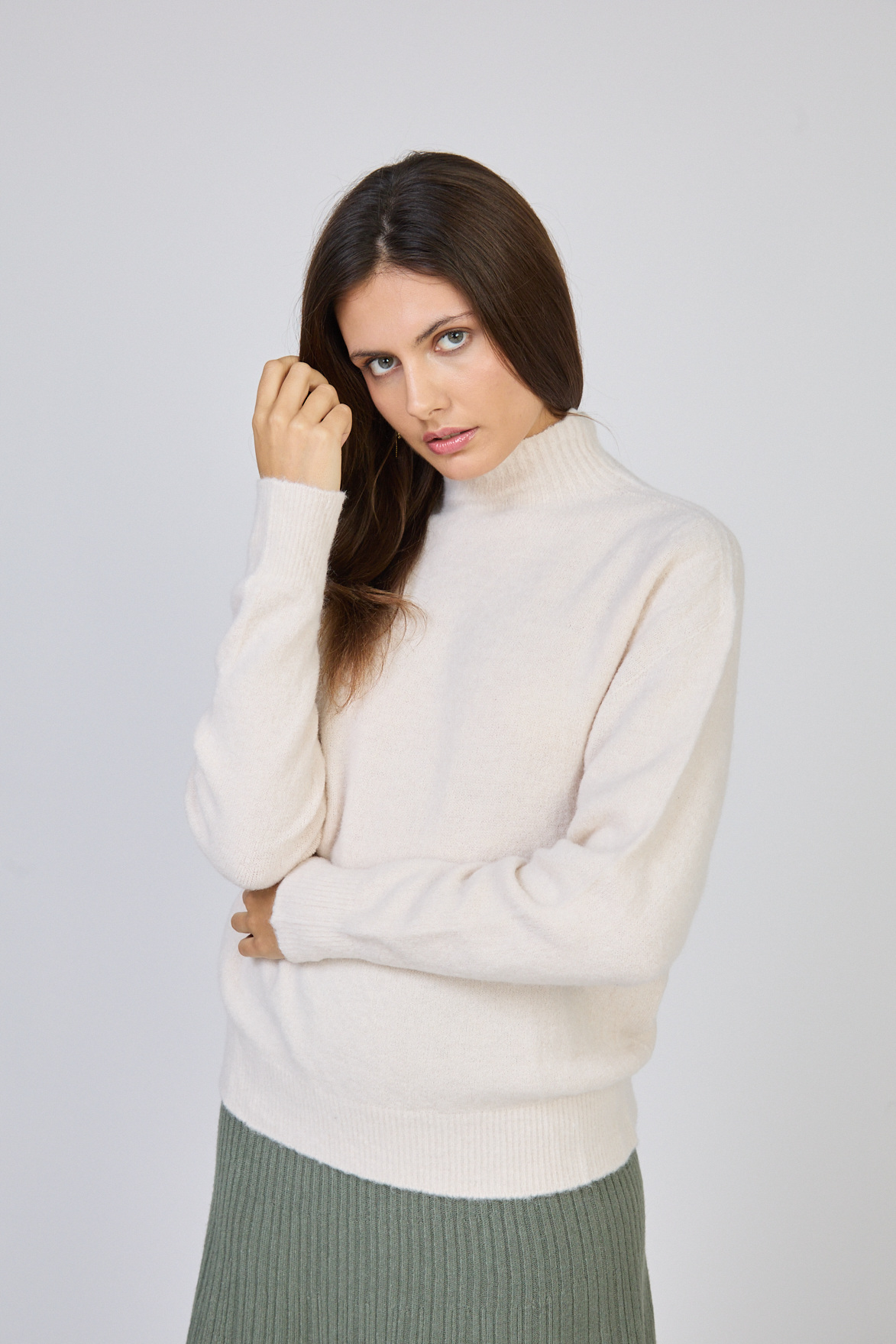 Wholesaler Max & Enjoy (Vêtements) - Seamless turtleneck sweater with blended baby alpaca