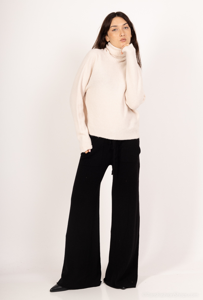 Wholesaler Max & Enjoy (Vêtements) - Seamless turtleneck sweater with blended baby alpaca
