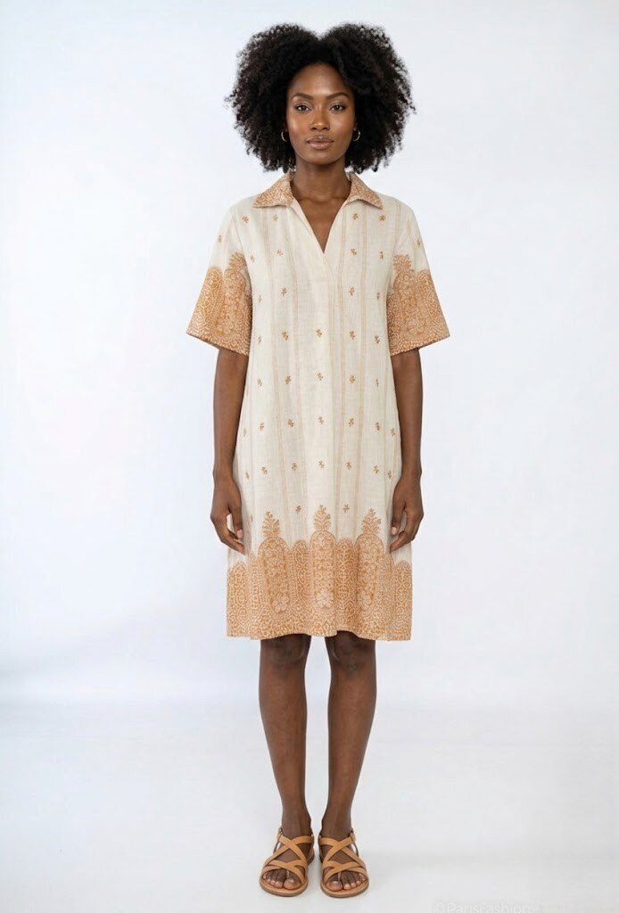 Großhändler Max & Enjoy (Vêtements) - 100% Leinenkleid, Bedruckt und Uni