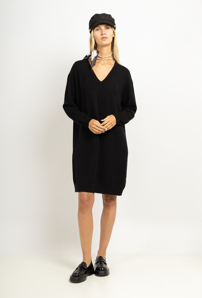 Grossista Max & Enjoy (Vêtements) - Abito maglione oversize con scollo a V
