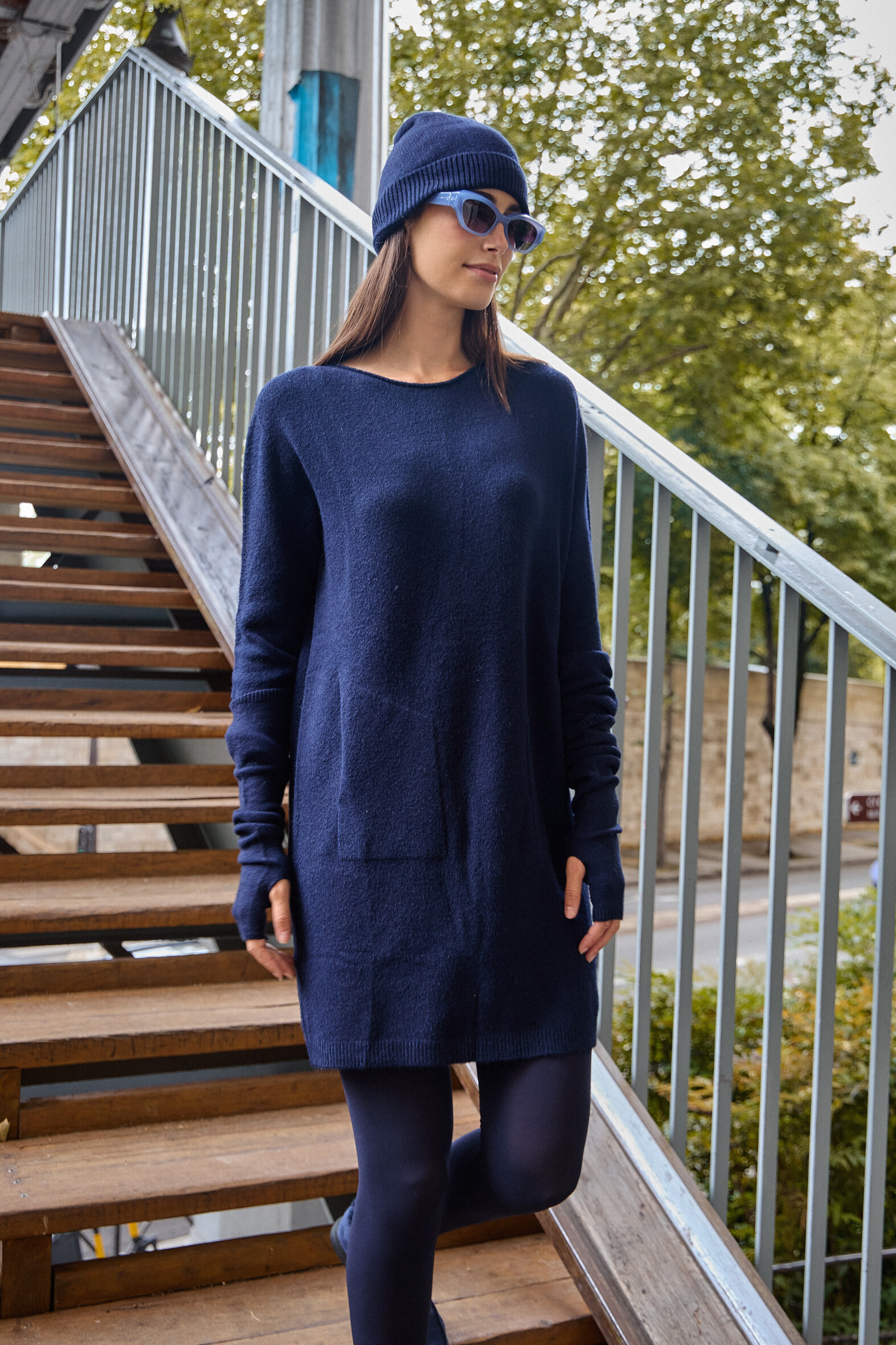 Mayorista Max & Enjoy (Vêtements) - Vestido suéter sin costuras con cuello redondo y tacto de cachemira