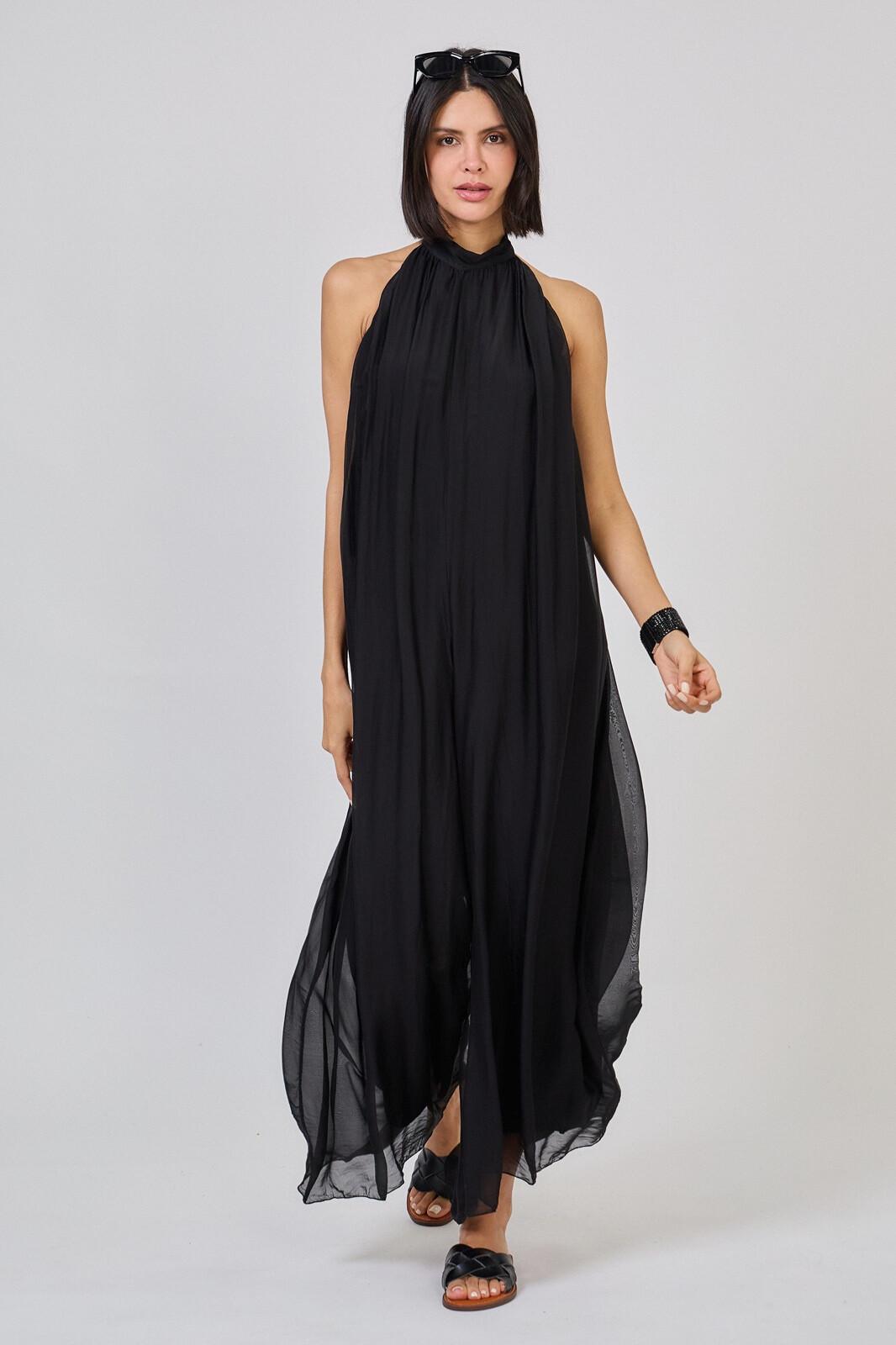 Großhändler Max & Enjoy (Vêtements) - Rückenfreier Jumpsuit aus Seidenmischung mit einem luftigen Effekt