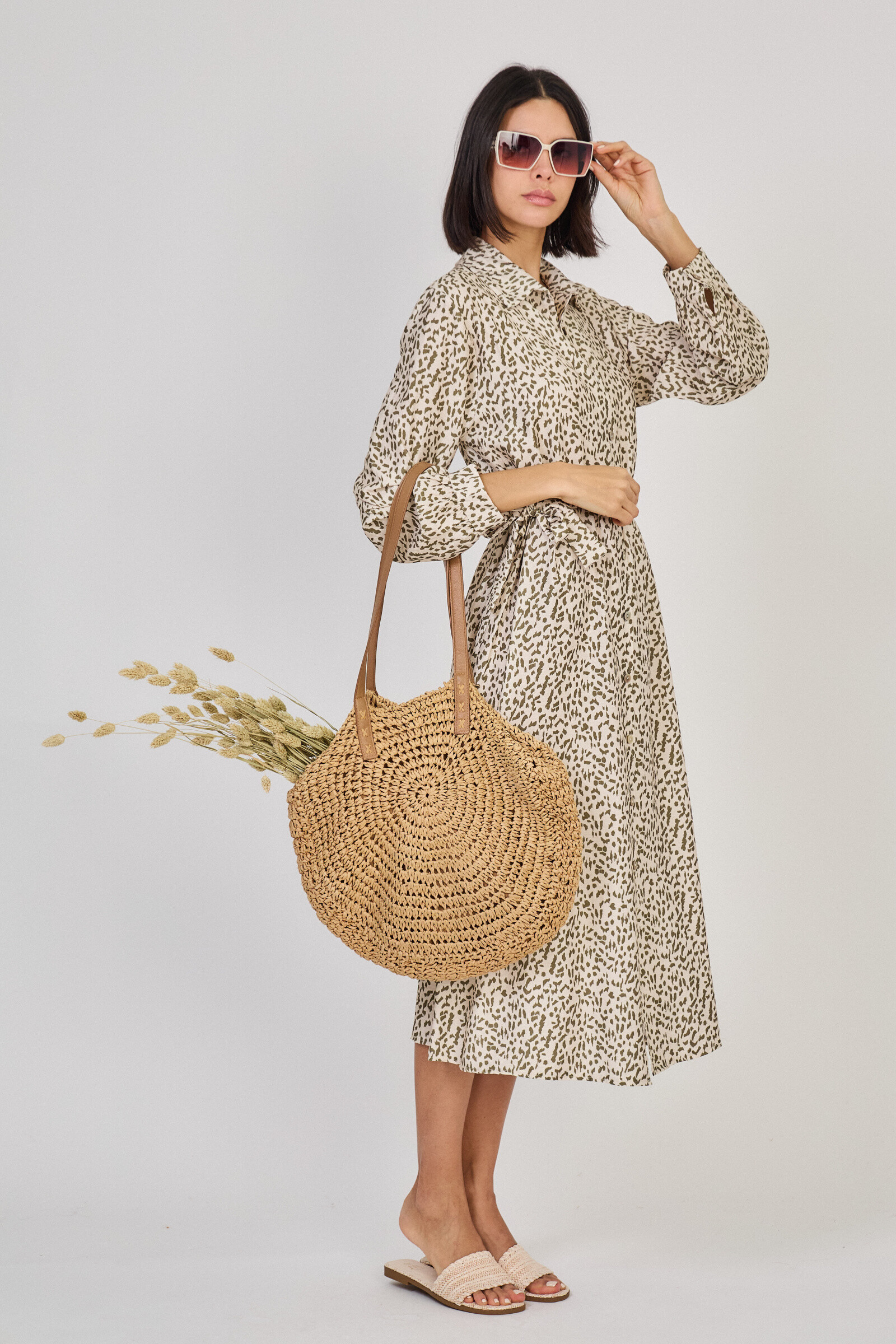 Grossiste Max & Enjoy (Vêtements) - Robe longue imprimée graphique