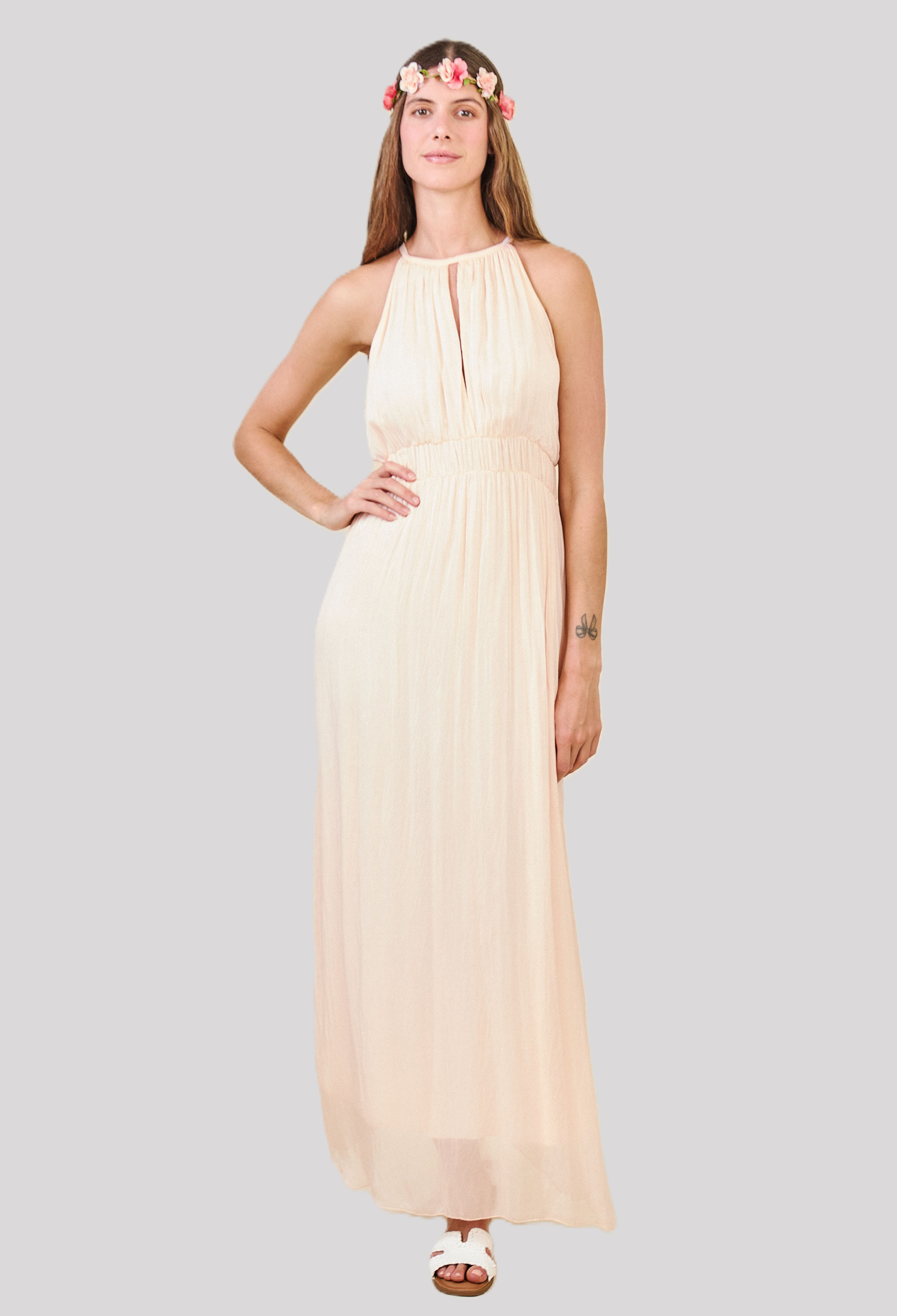 Großhändler Max & Enjoy (Vêtements) - Langes Kleid aus Seidenmischung