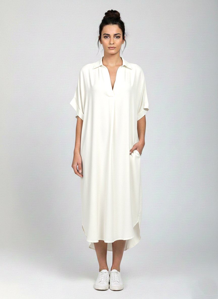 Wholesaler Max & Enjoy (Vêtements) - Oversized Satin Shirt Dress