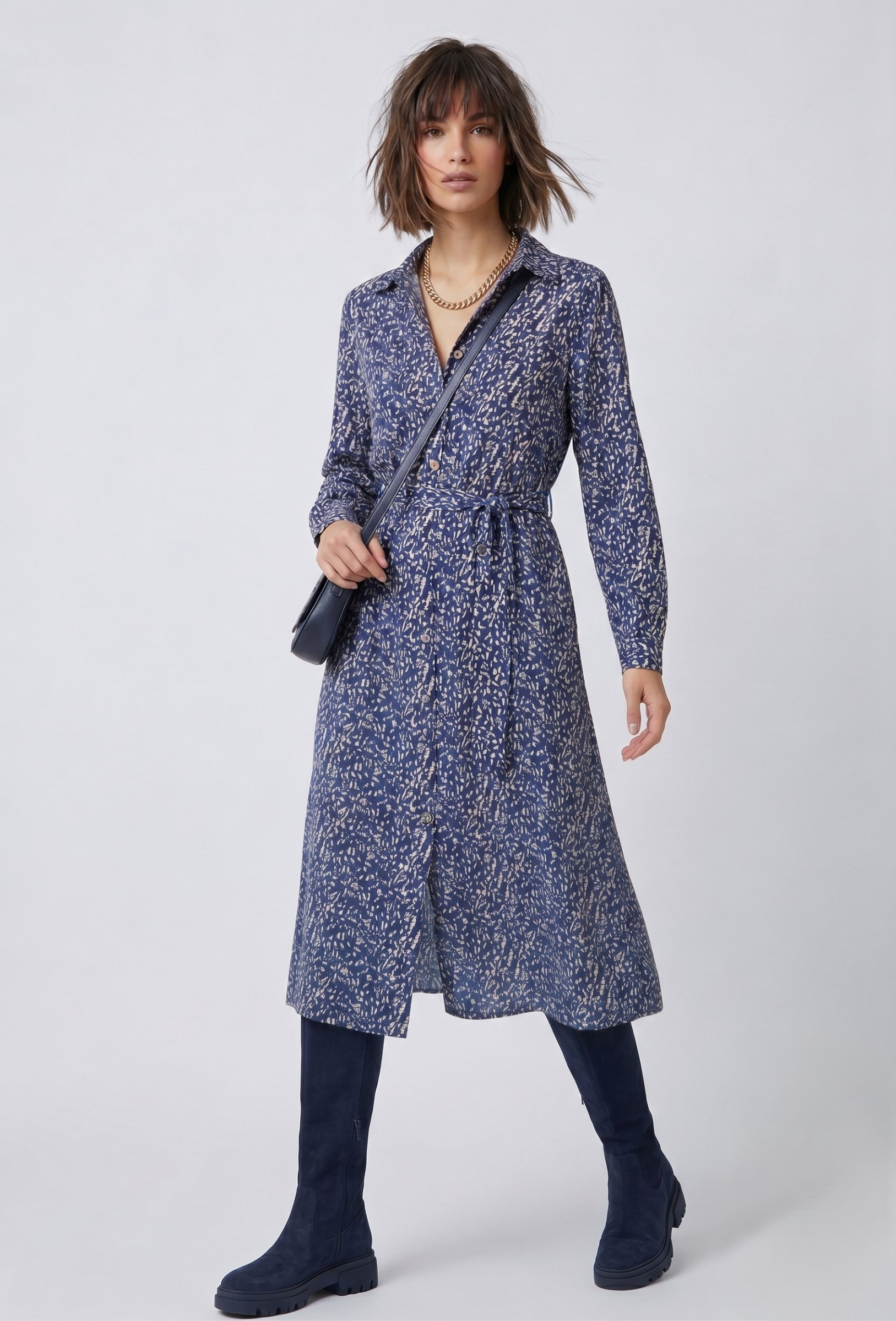 Grossiste Max & Enjoy (Vêtements) - Robe longue en viscose et polyamide mélangés