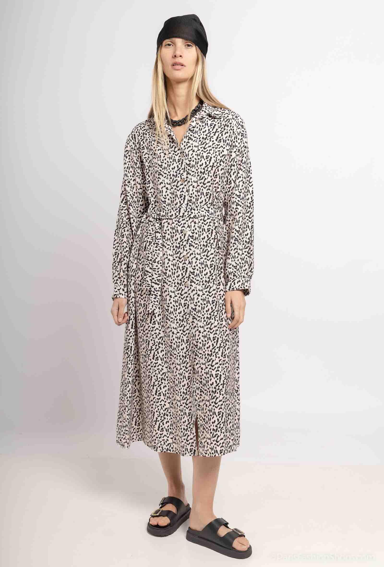 Grossiste Max & Enjoy (Vêtements) - Robe midi imprimé graphique