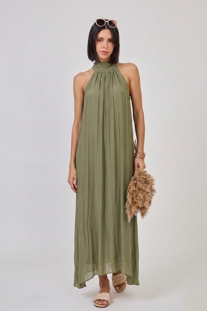 Wholesaler Max & Enjoy (Vêtements) - Flowy Long Silk Dress