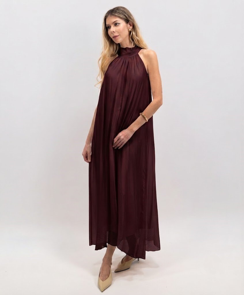 Grossiste Max & Enjoy (Vêtements) - Robe longue en soie vaporeuse