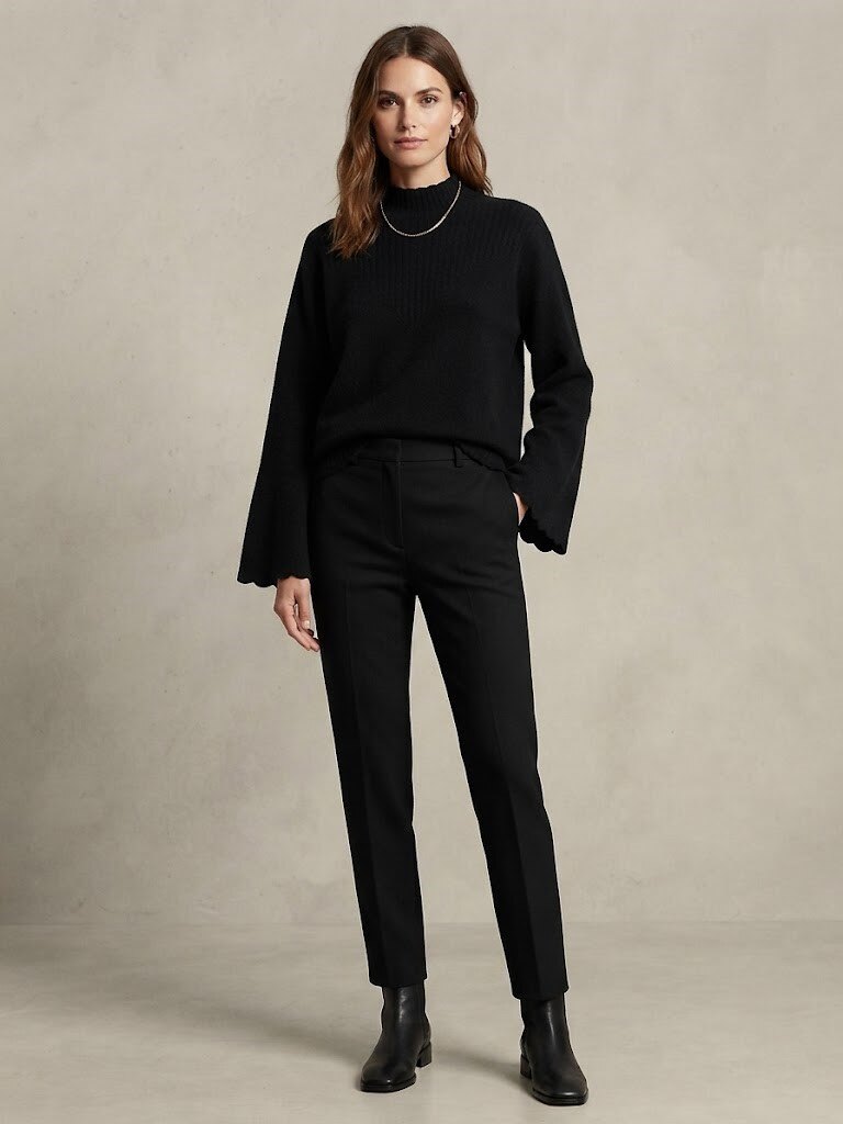 Großhändler Max & Enjoy (Vêtements) - Nahtloser Rollkragenpullover aus zweifarbigem Material, gerippt und einfarbig