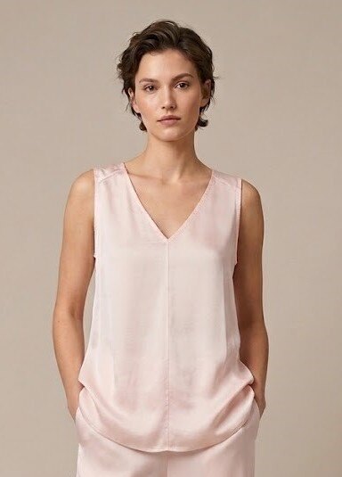 Grossiste Max & Enjoy (Vêtements) - TOP SATINÉ COL V