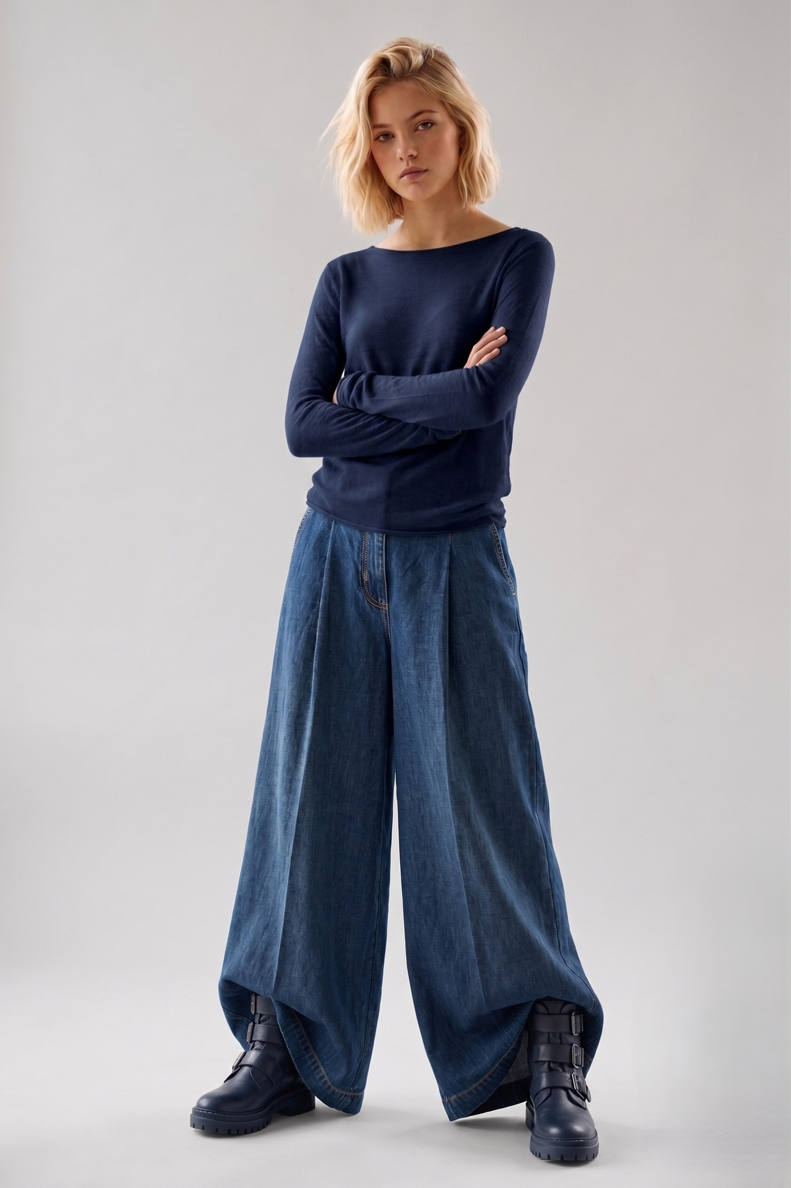 Grossiste Max & Enjoy (Vêtements) - Sous-pull seconde peau en cachemire UNI
