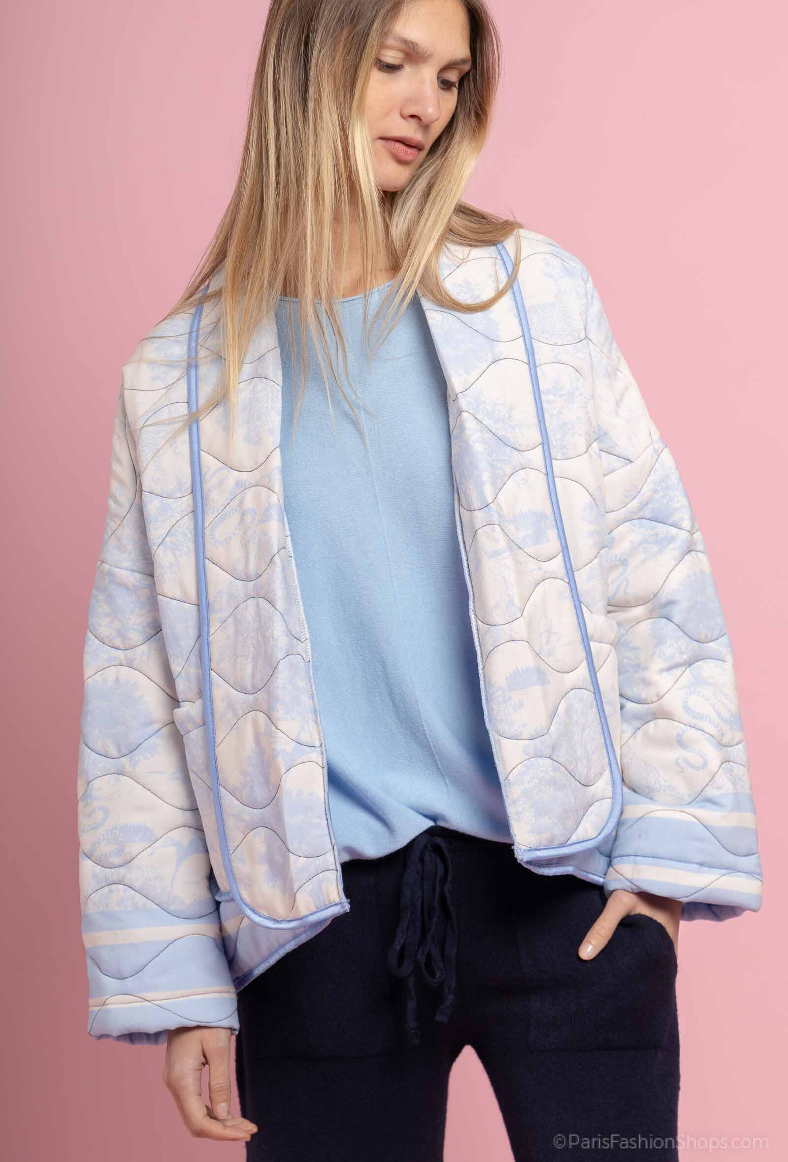 Großhändler Max & Enjoy (Vêtements) - Matelased gemusterte bedruckte Jacke, zwei Taschen, einfaches Polyester -Innenraum