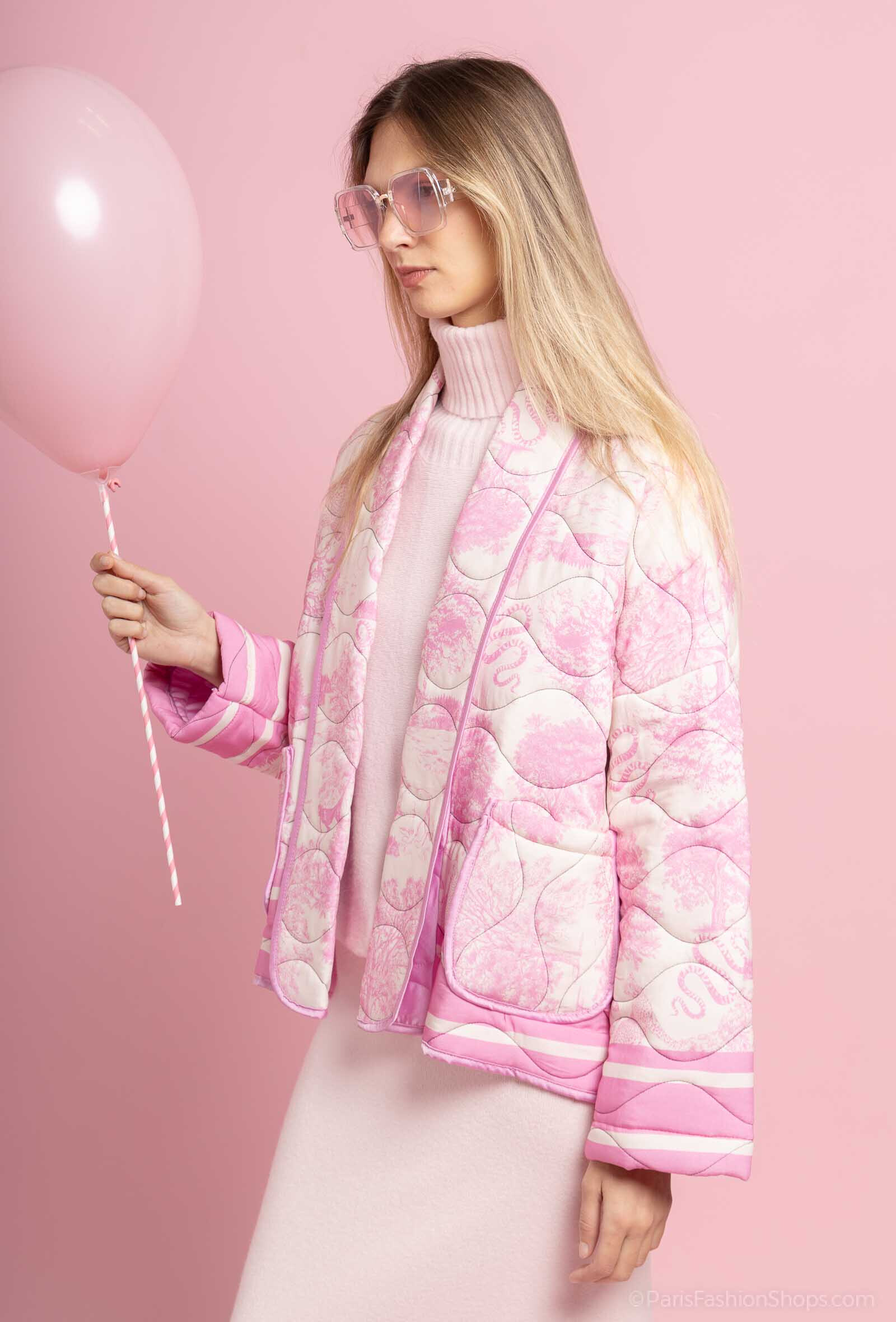 Wholesaler Max & Enjoy (Vêtements) - Matelased patterned printed jacket, two pockets, plain polyester interior