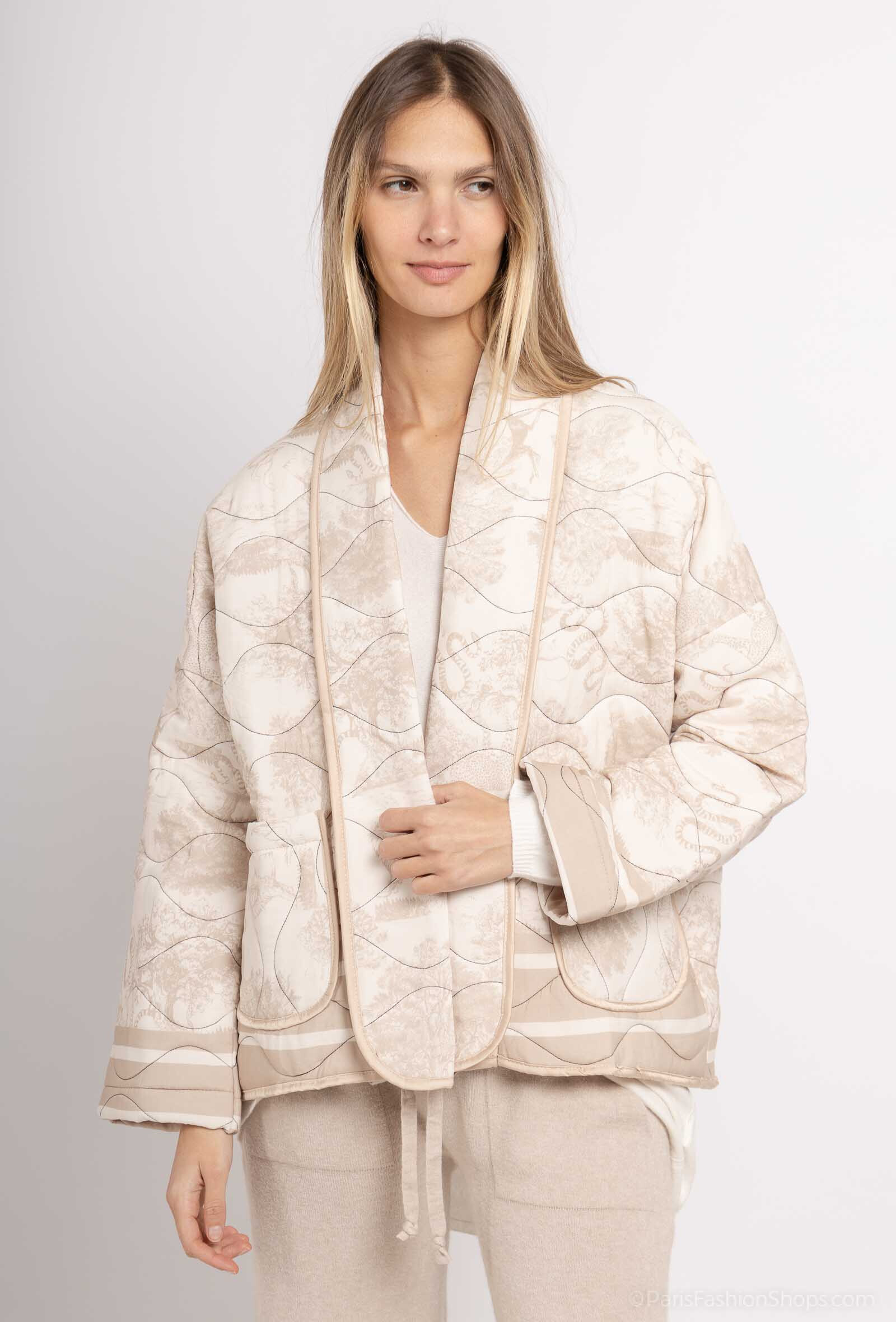 Grossista Max & Enjoy (Vêtements) - Trapunta stampata con giacca a maniche lunghe -7903